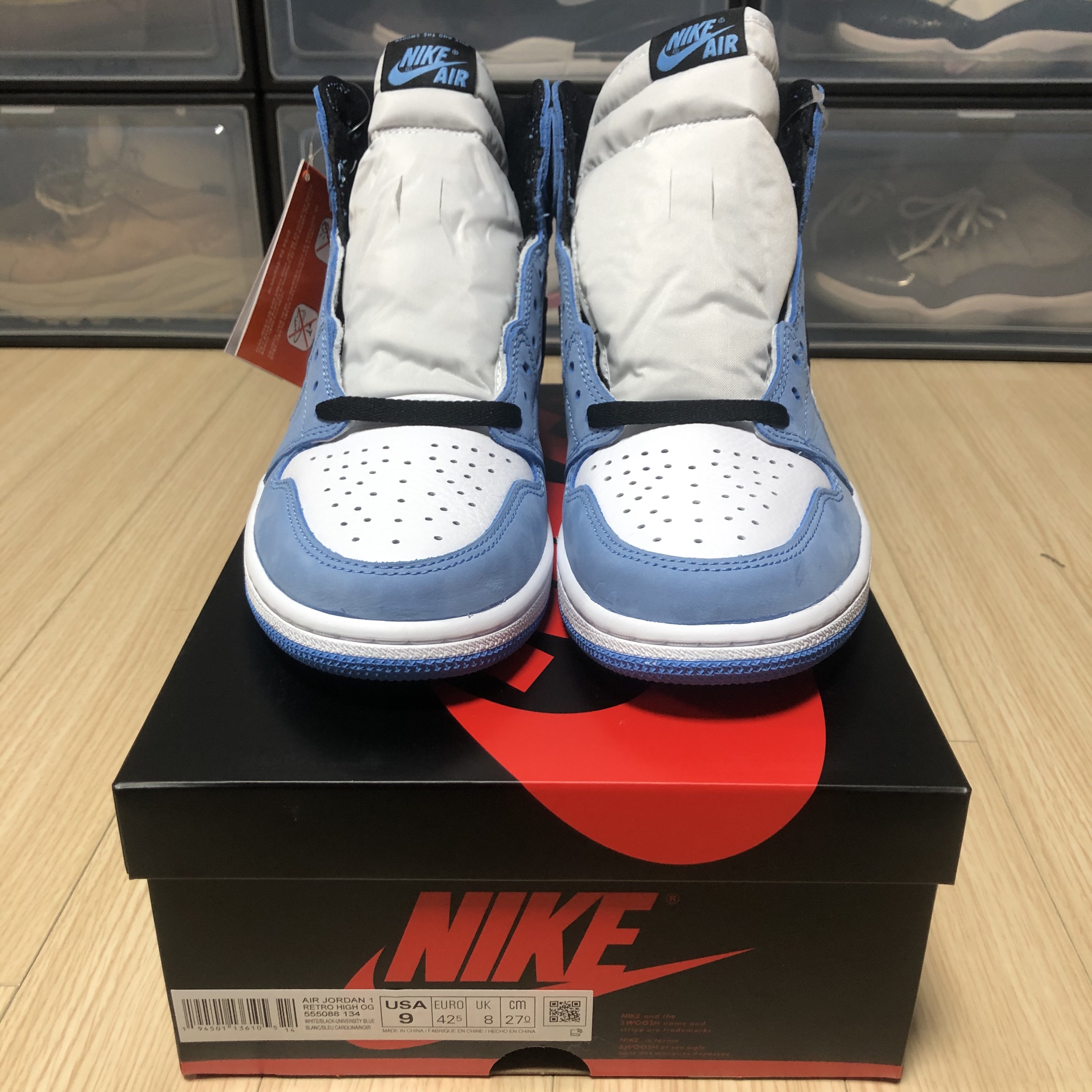 Jordan 1 Retro High OG University Blue 착용 스타일 - 2