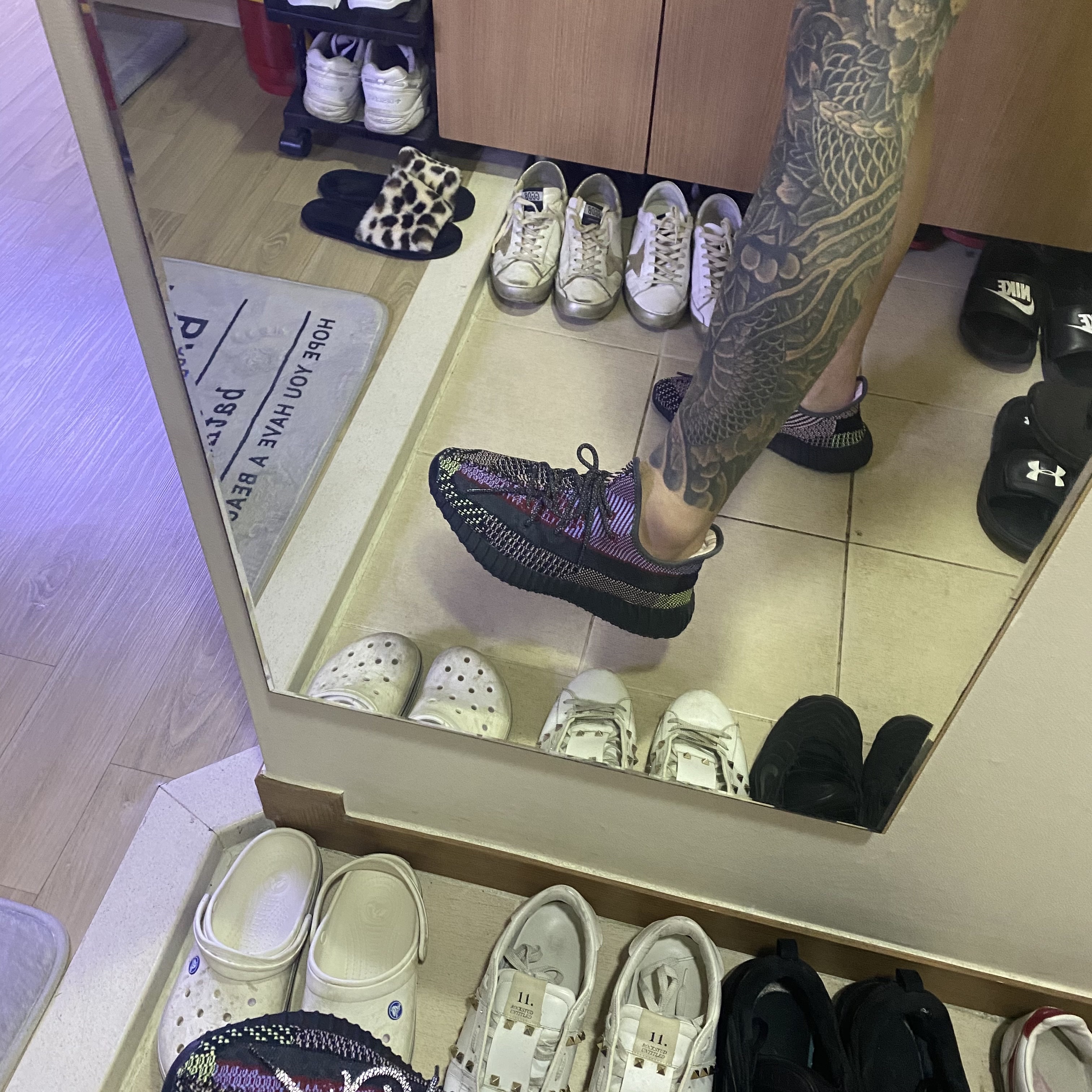 Adidas Yeezy Boost 350 V2 Zebra 2017/2019/2020, Adidas Yeezy Boost 350 V2 Yecheil - Non-Reflective 착용 스타일 - 2