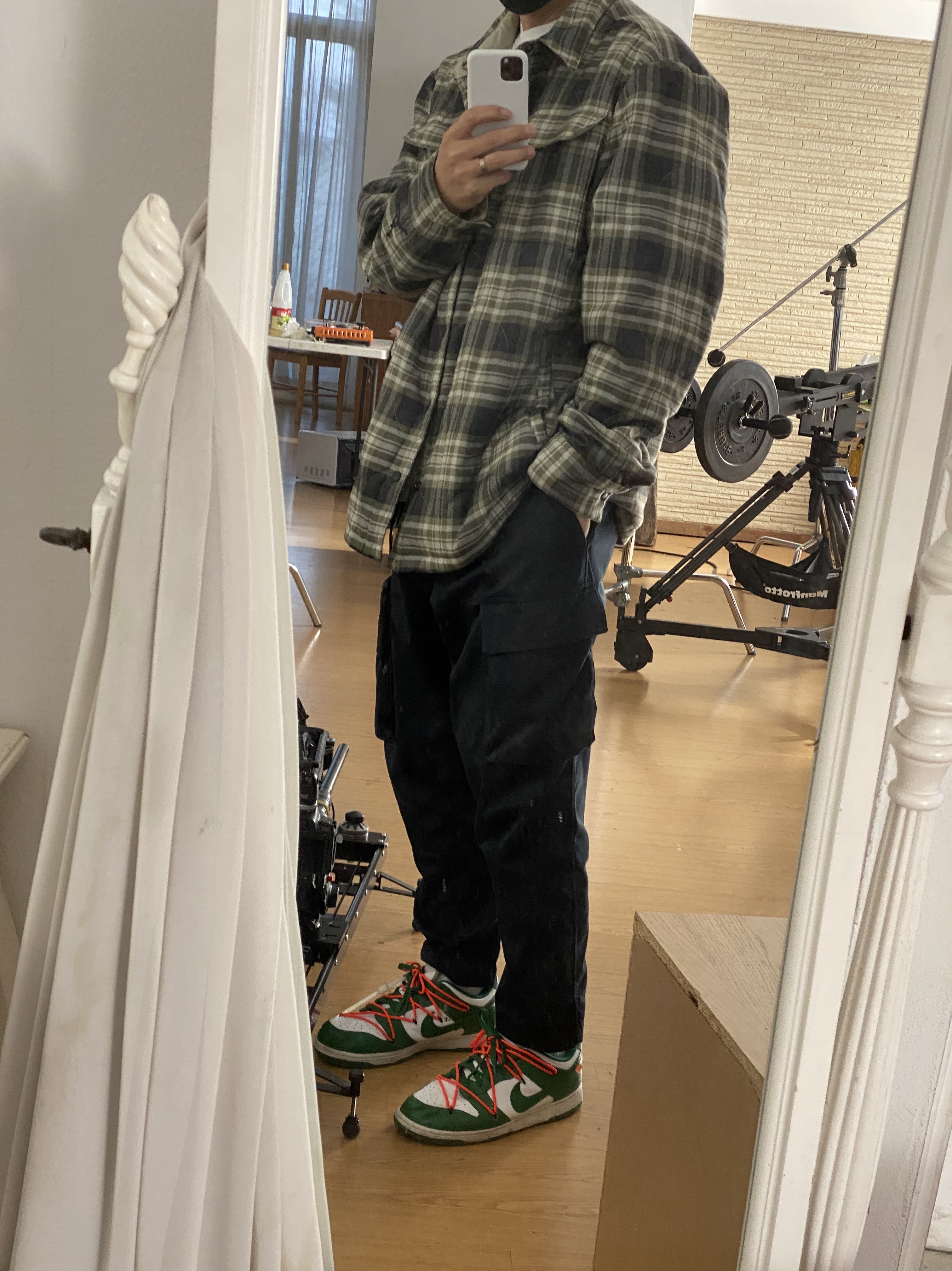 Nike x Off-White Dunk Low Pine Green 착용 스타일