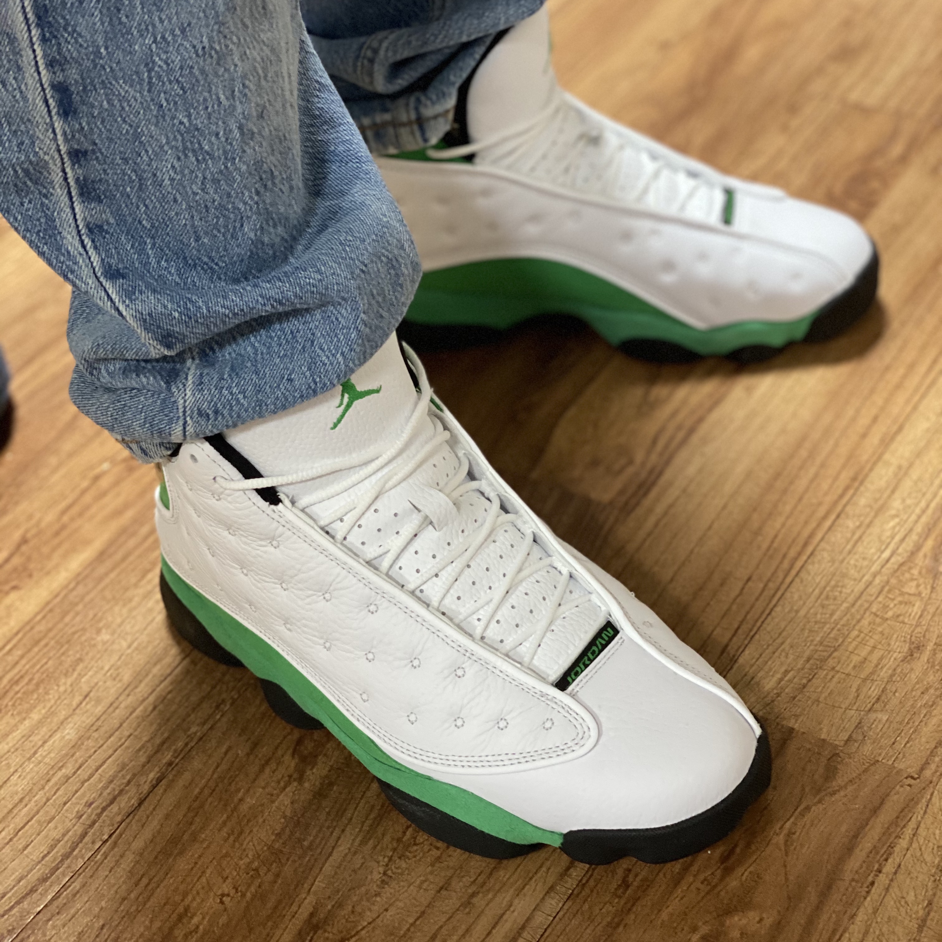 Jordan 13 Retro Lucky Green 착용 스타일