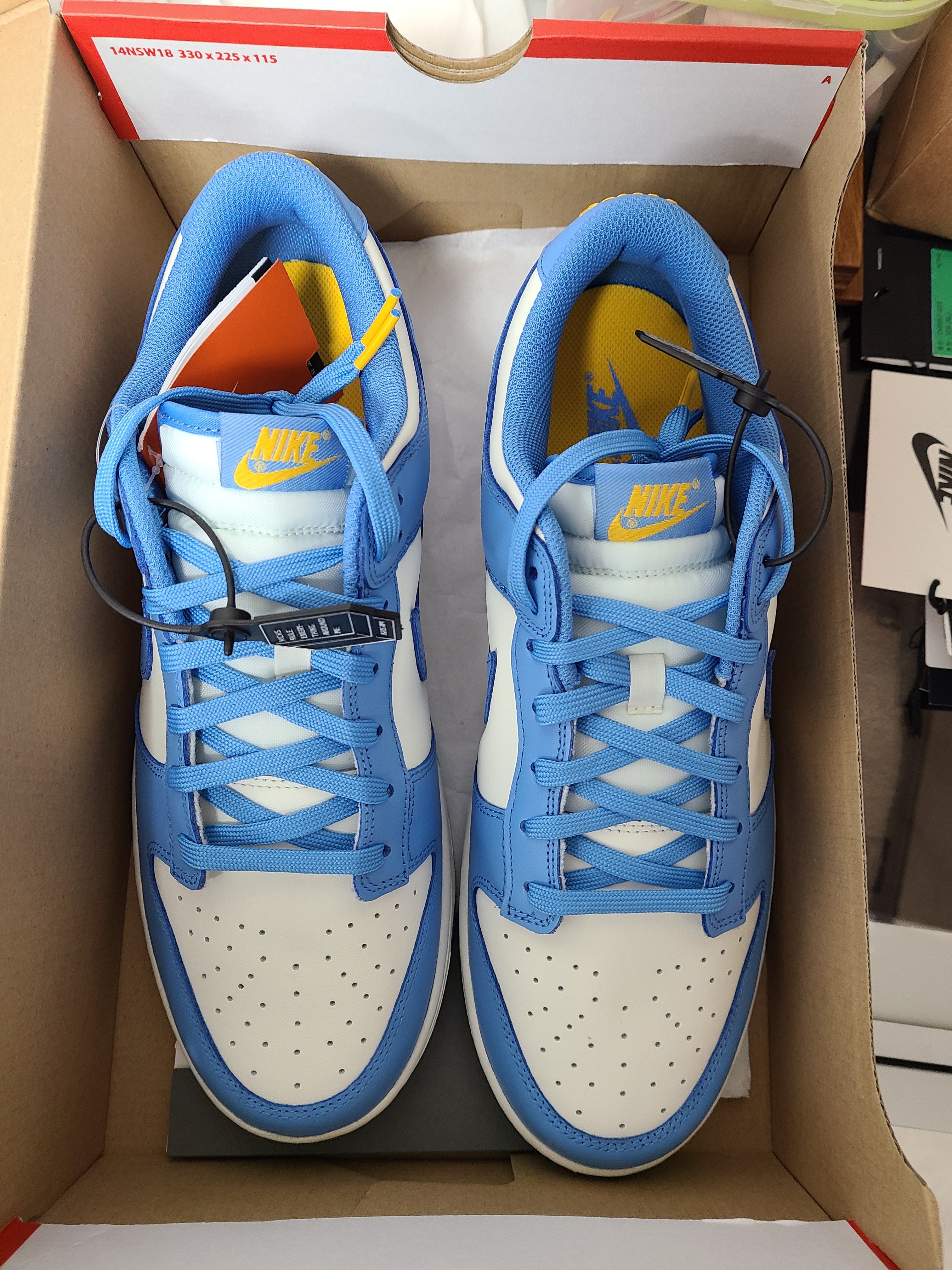 (W) Nike Dunk Low Coast, (TD) Nike Dunk Low Orange Pearl 착용 스타일 - 1