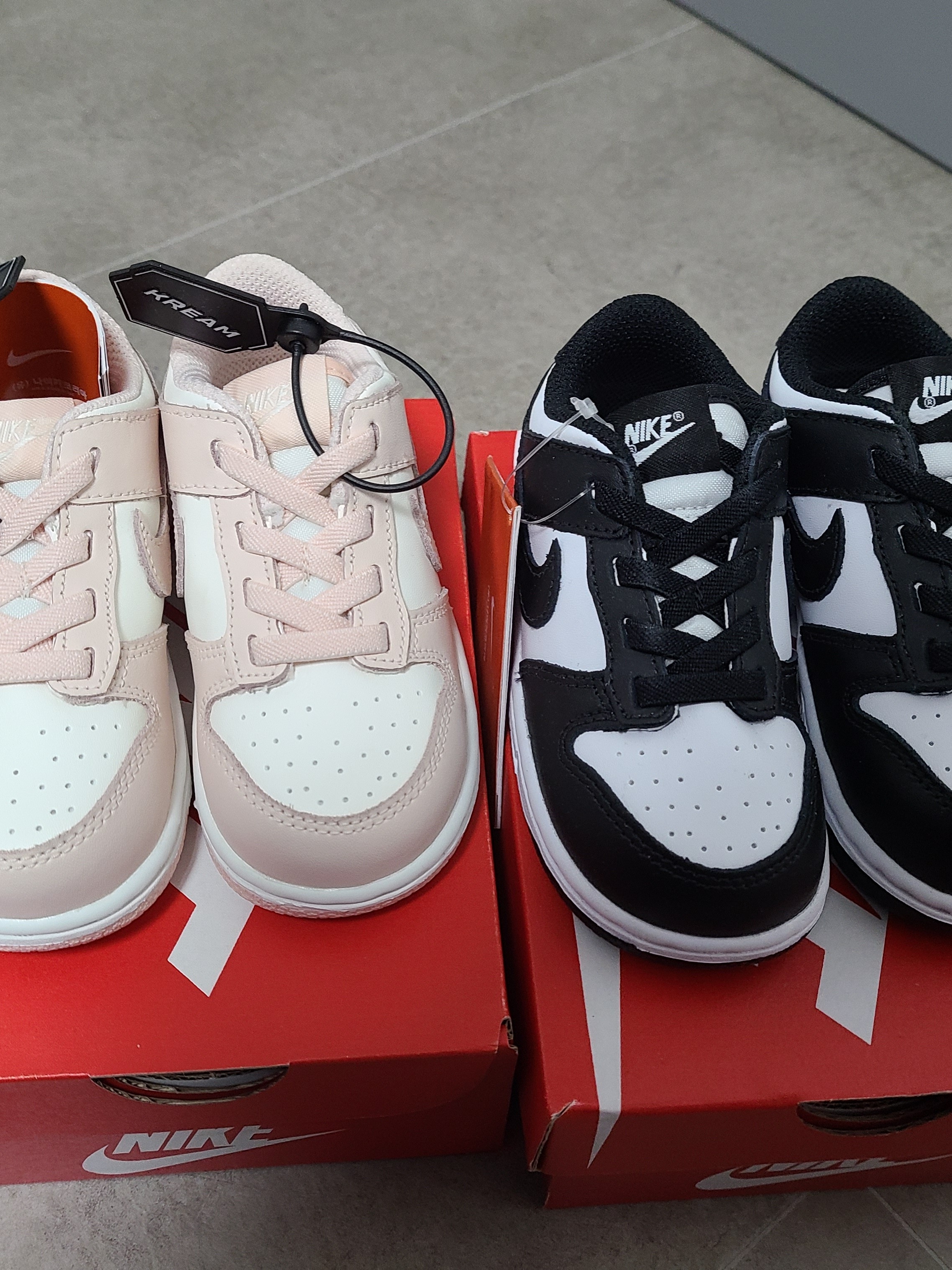 (W) Nike Dunk Low Coast, (TD) Nike Dunk Low Orange Pearl 착용 스타일 - 2
