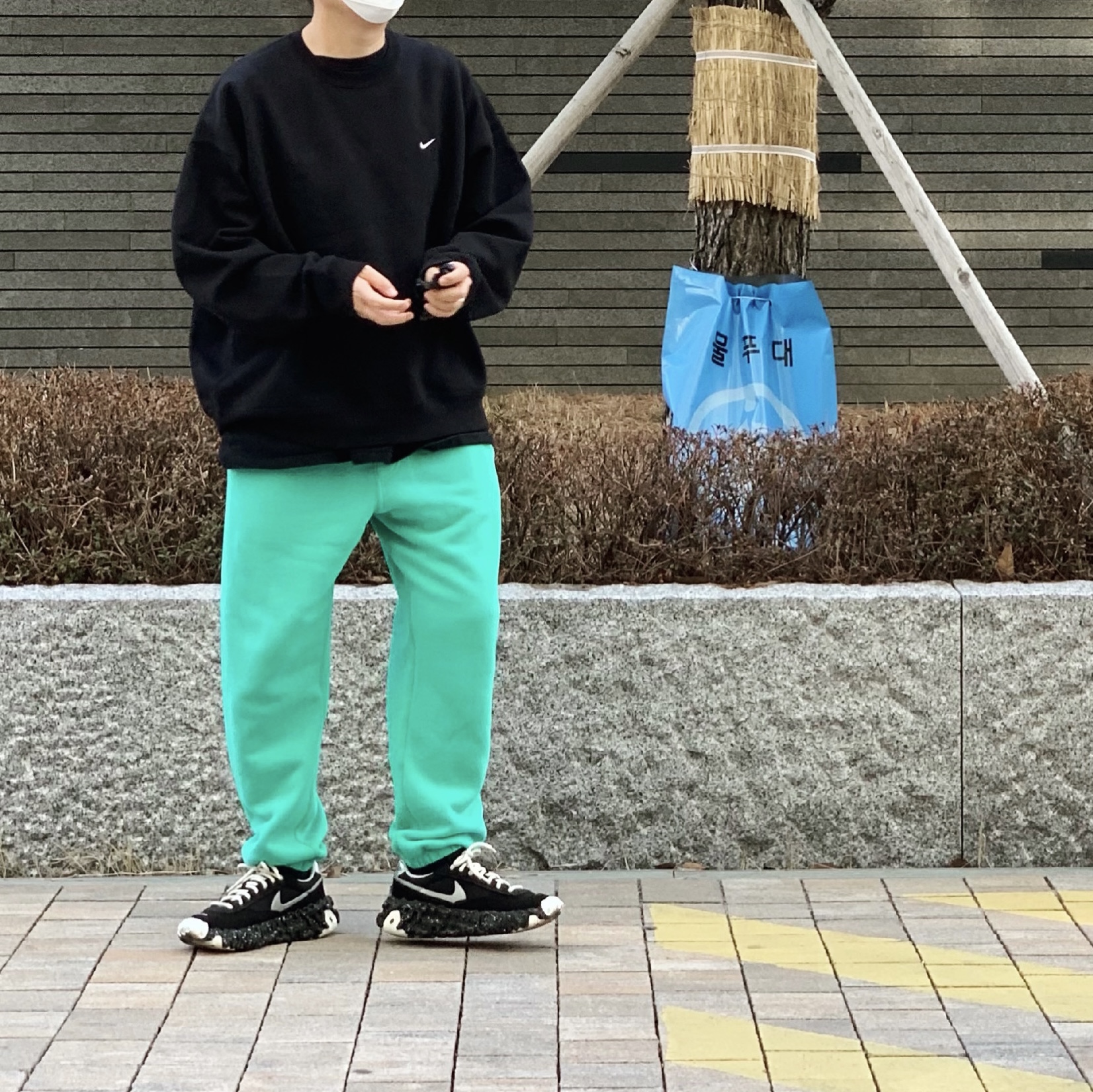 Nike x Undercover Overbreak SP Black 착용 스타일 - 2