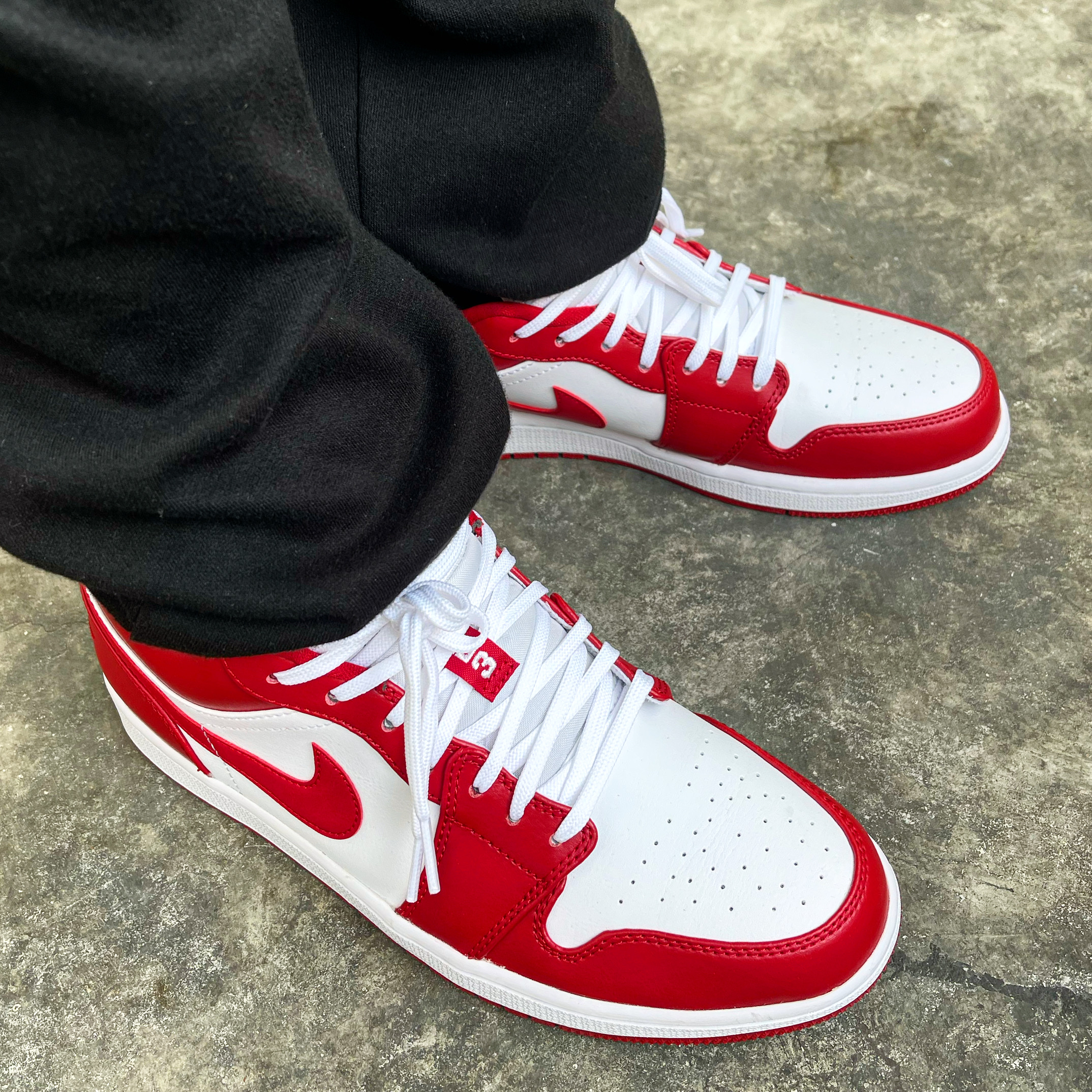 Jordan 1 Low Gym Red White 착용 스타일