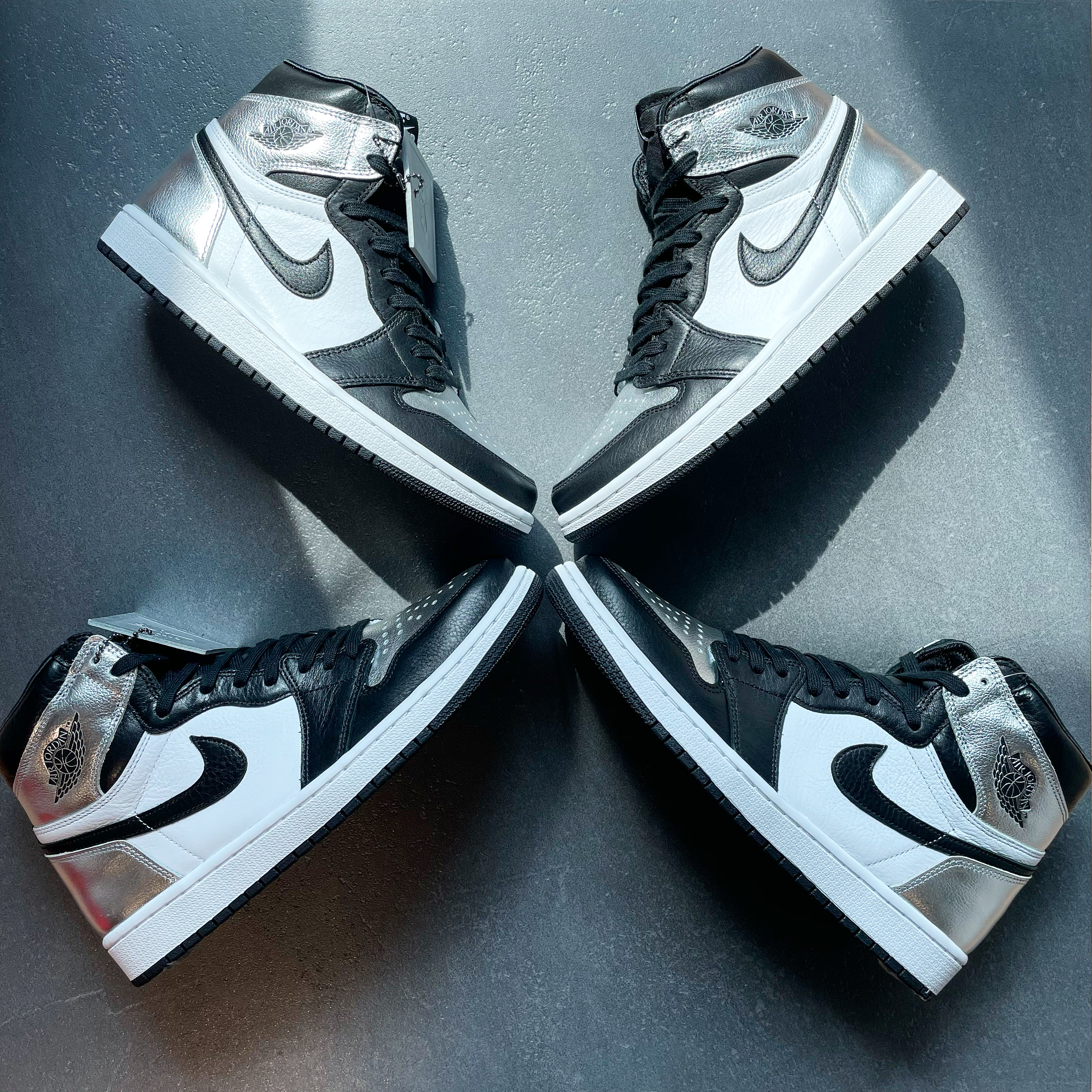 (W) Jordan 1 Retro High OG Silver Toe 착용 스타일