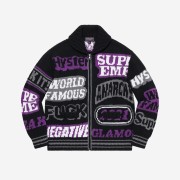 Supreme x Hysteric Glamour Logos Zip Up Sweater Black - 21SS