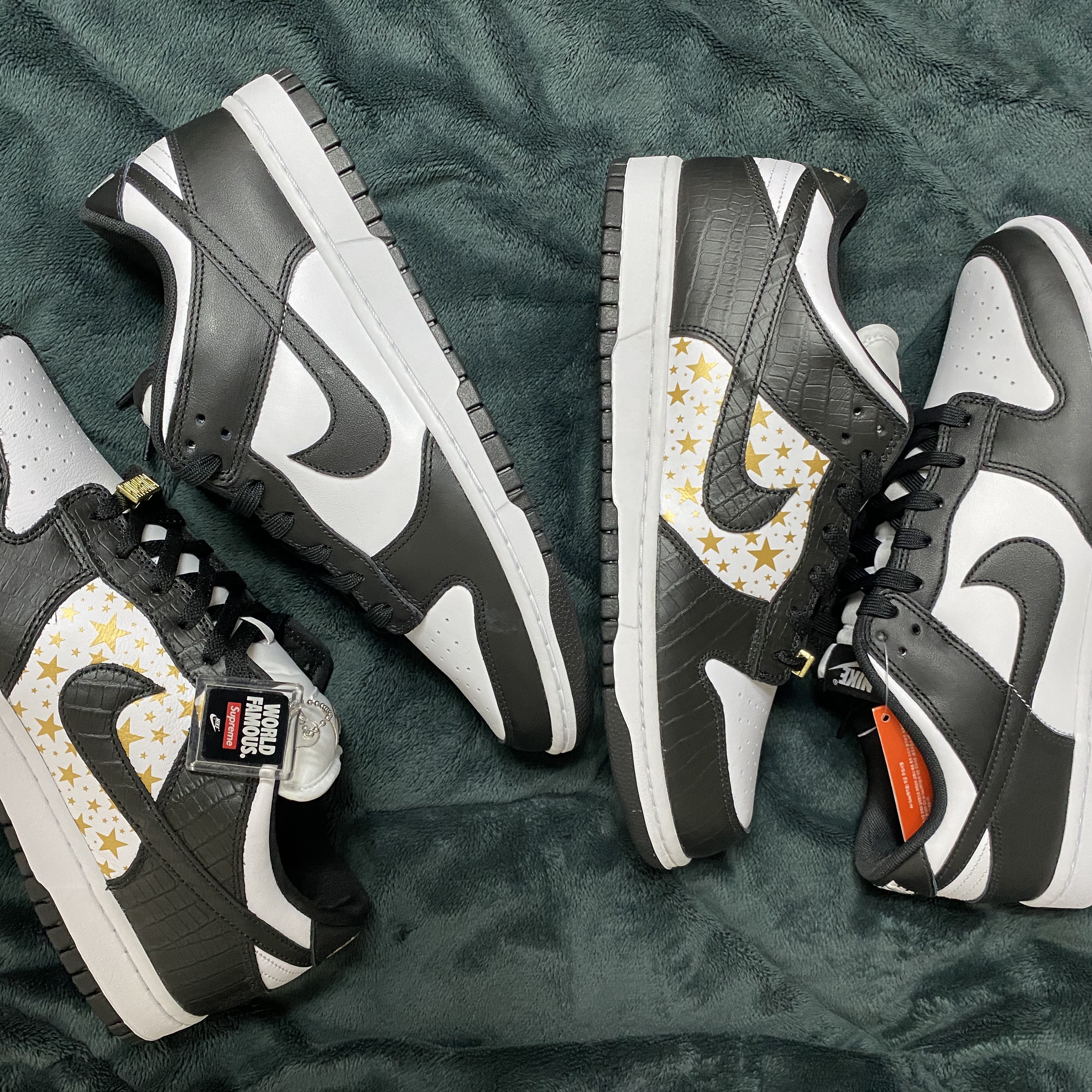 Nike x Supreme SB Dunk Low Black, Nike Dunk Low Retro Black 착용 스타일