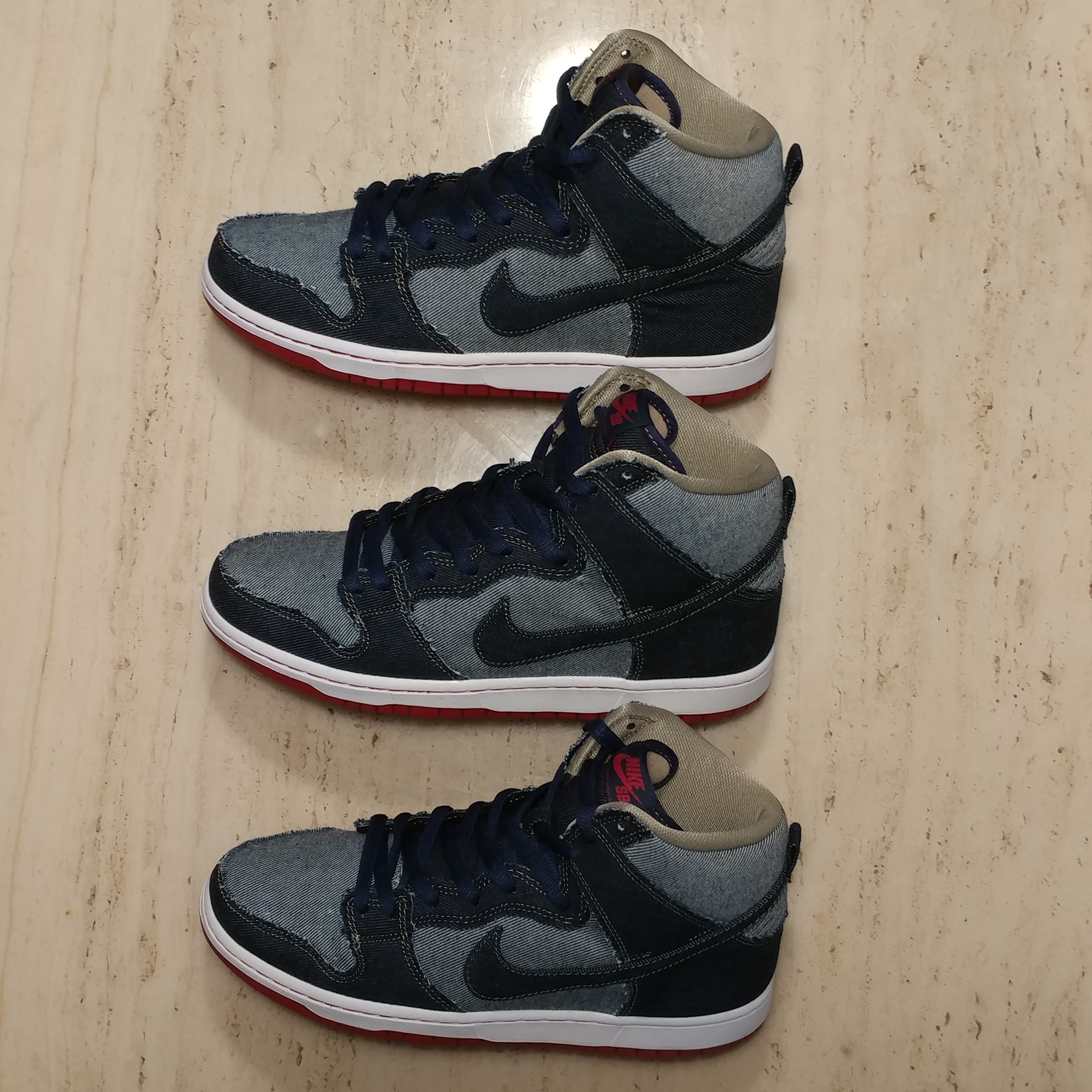 Nike SB Dunk High Reese Forbes Denim 착용 스타일