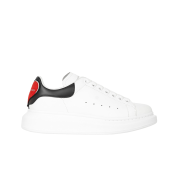 (W) Alexander McQueen Oversized Sneakers Heart White Black