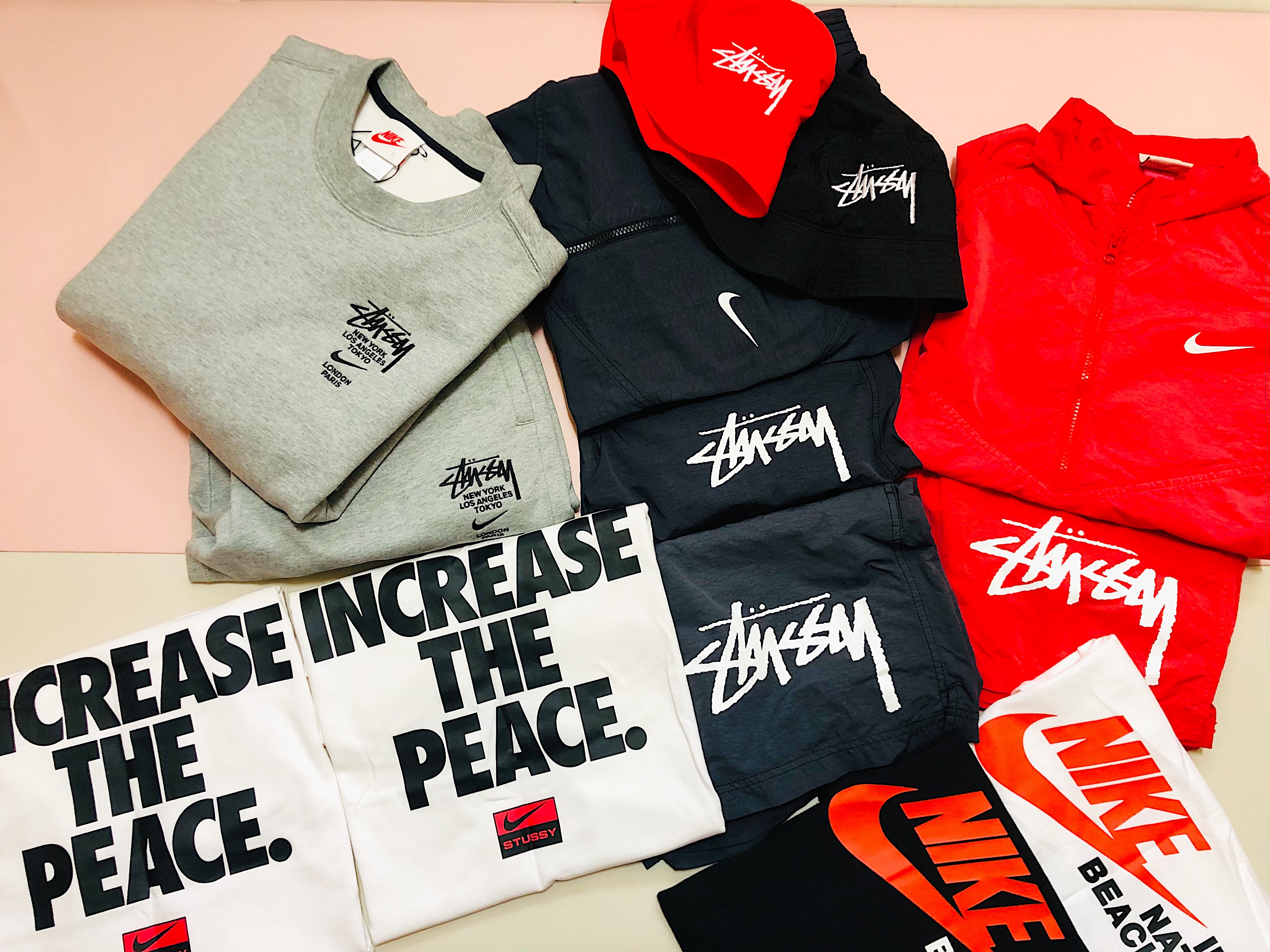Nike x Stussy NRG ZR Fleece Pants Heather Grey - US/EU, Nike x Stussy NRG ZR Fleece Crewneck Heather Grey - US/EU 착용 스타일 - 1