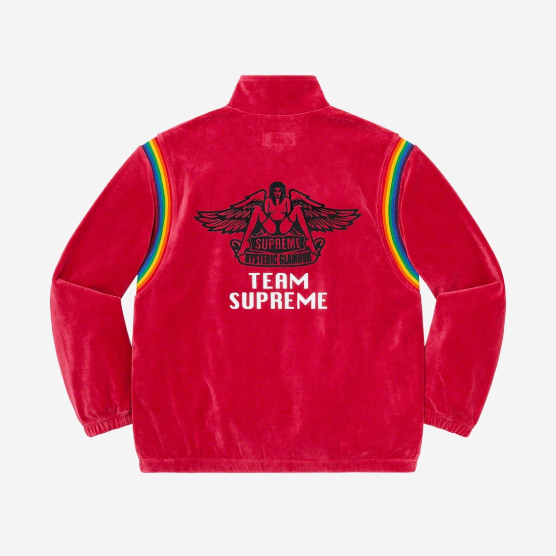 Supreme x Hysteric Glamour Velour Track Jacket Dusty Red - 21SS 상세 이미지 2