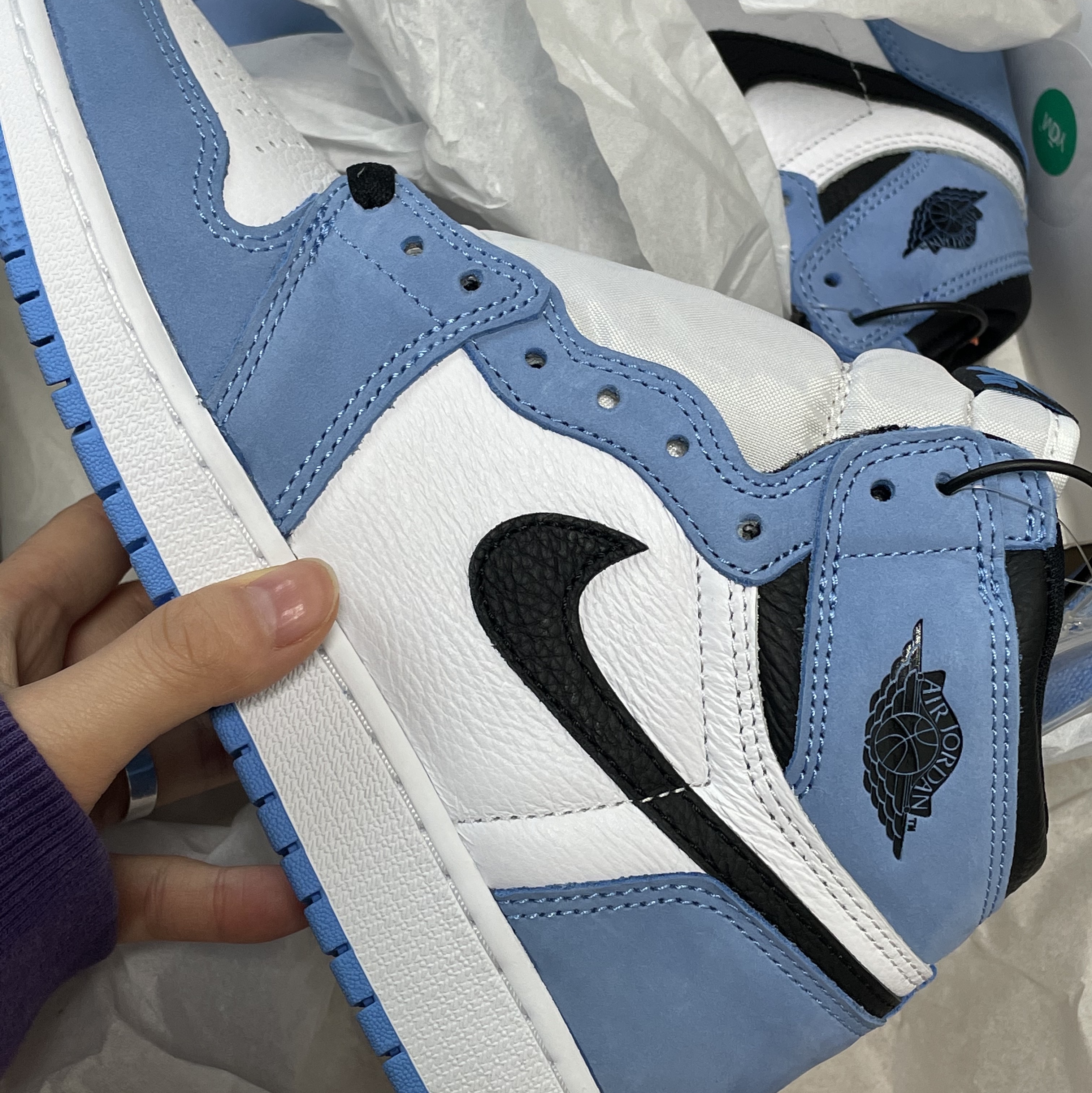 (GS) Jordan 1 Retro High OG University Blue 착용 스타일