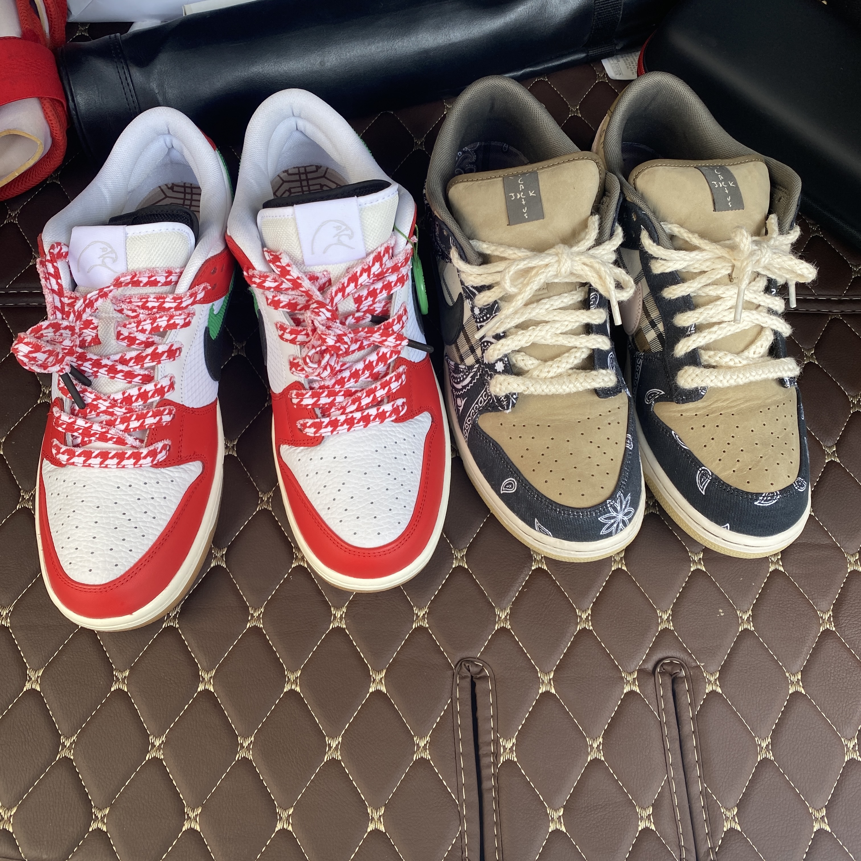 Nike x Travis Scott SB Dunk Low, Nike x Frame Skate SB Dunk Low Pro Habibi 착용 스타일