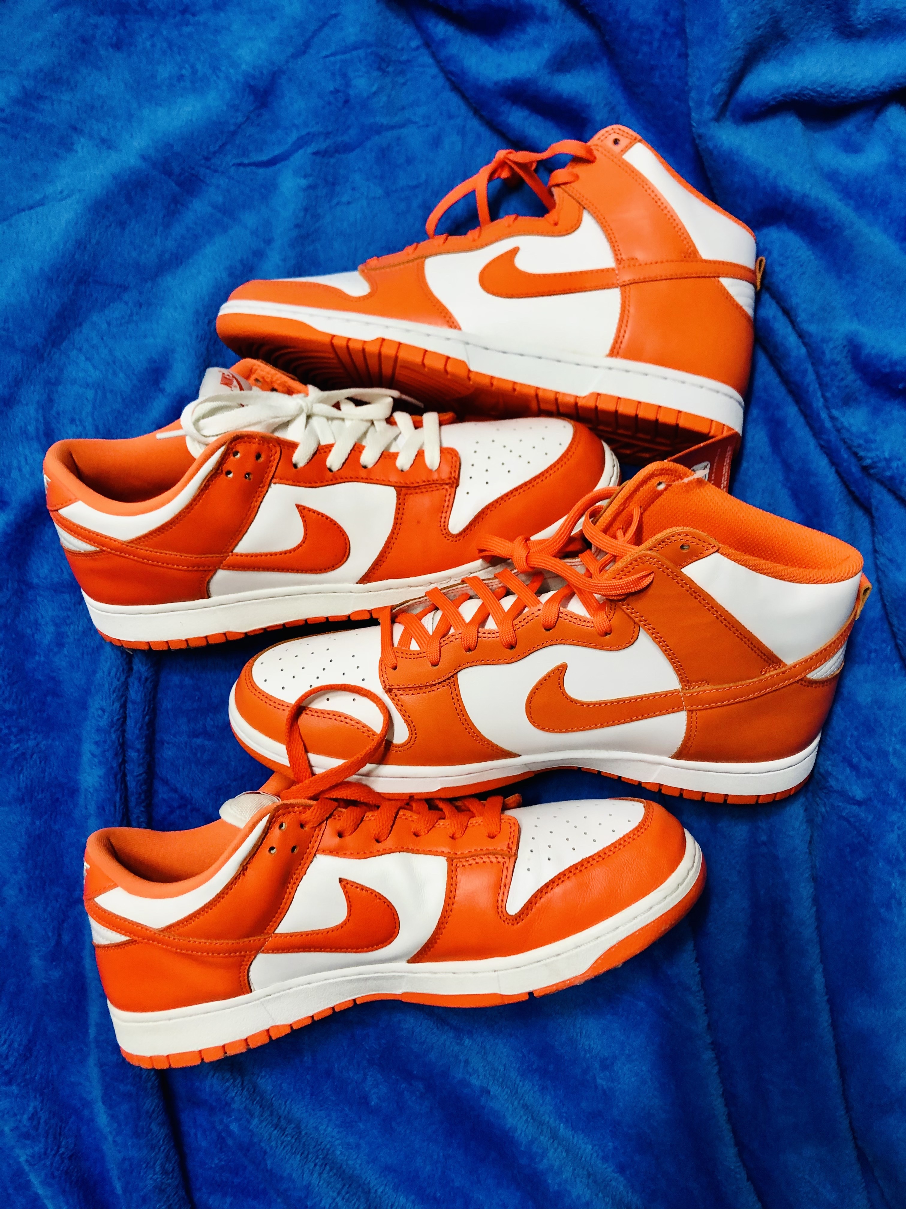 Nike Dunk High Retro Orange Blaze, Nike Dunk Low SP Syracuse 2020 착용 스타일 - 2