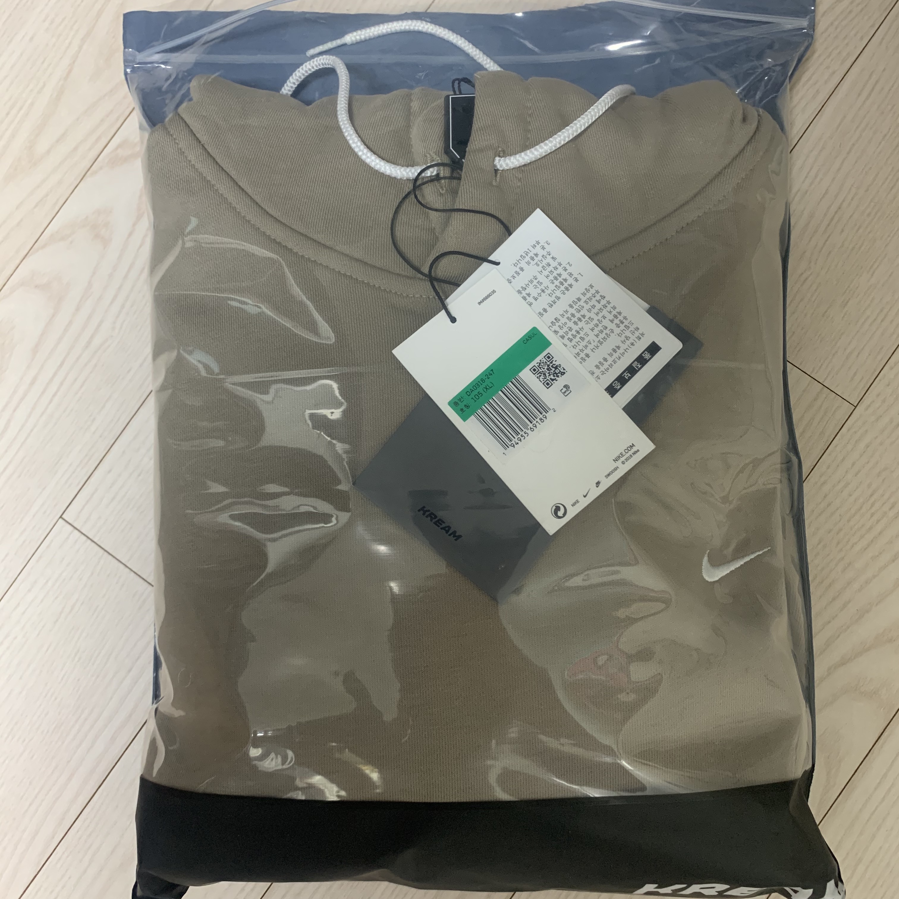 Nike NRG Solo Swoosh Fleece Hoodie Khaki - Asia 착용 스타일 - 2