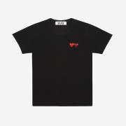 Play Comme des Garcons Double Heart T-Shirt Black