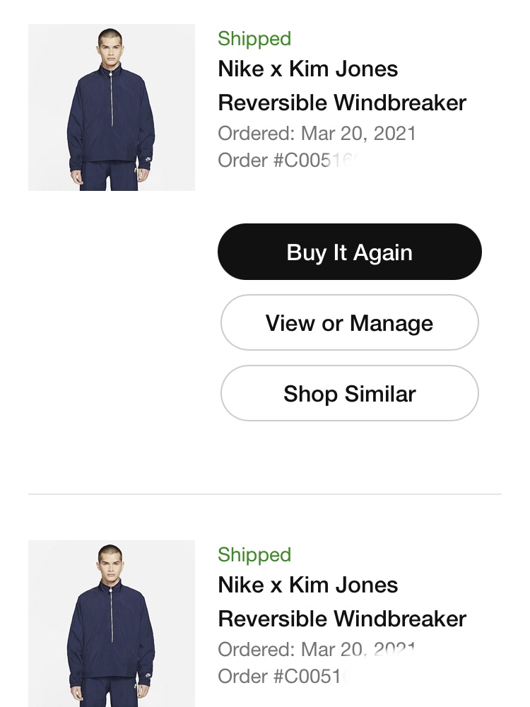 Nike x Kim Jones Reversible Wind Breaker Navy - US/EU 착용 스타일