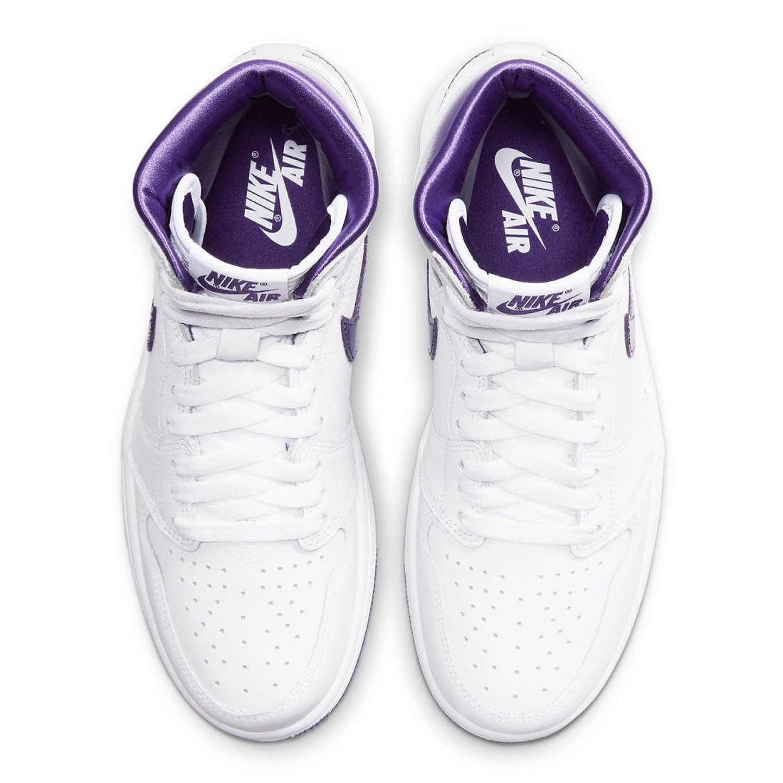 (W) Jordan 1 High OG Court Purple, Jordan 1 Retro High Court Purple 착용 스타일 - 5