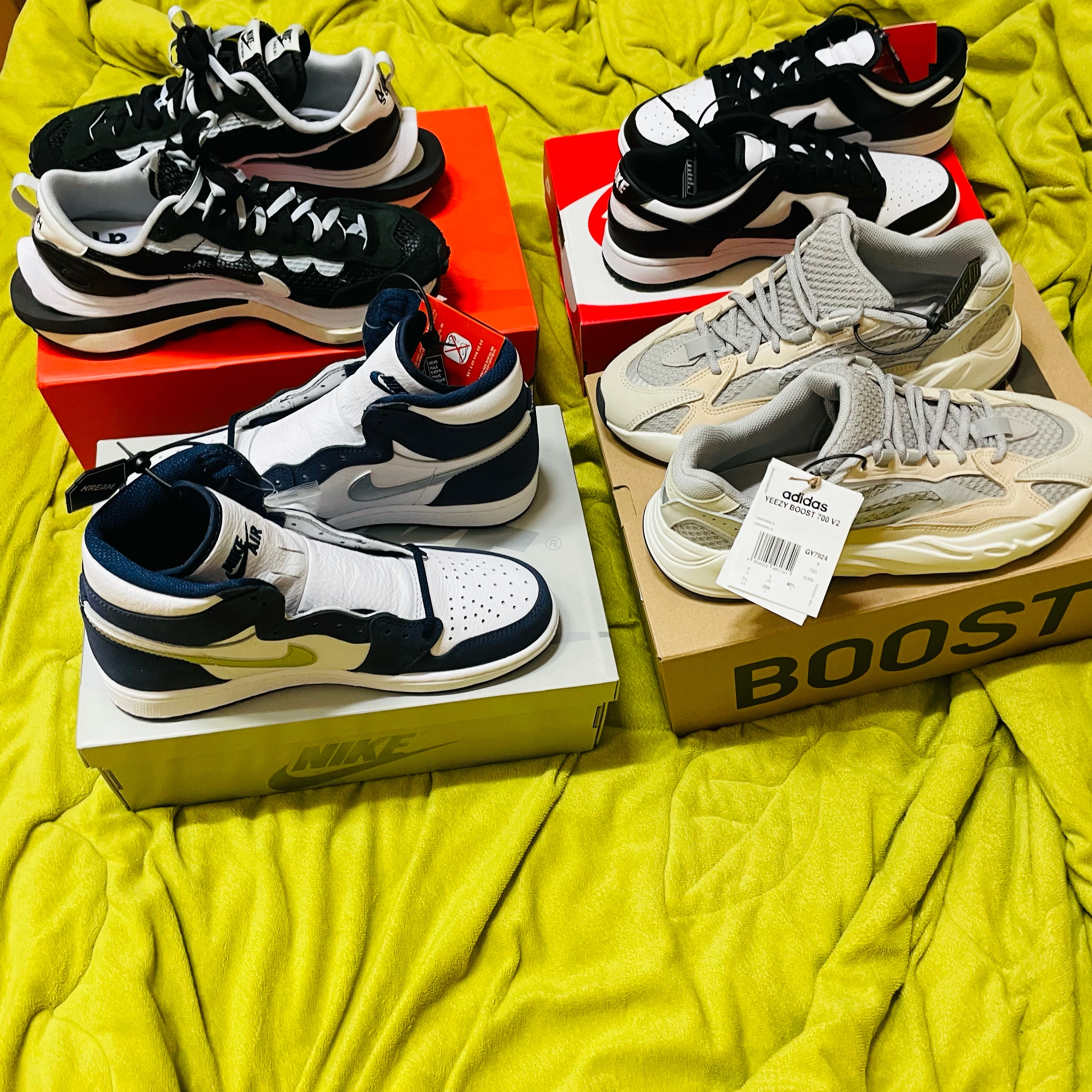 Nike x Sacai VaporWaffle Black White, Nike Dunk Low Retro Black 착용 스타일