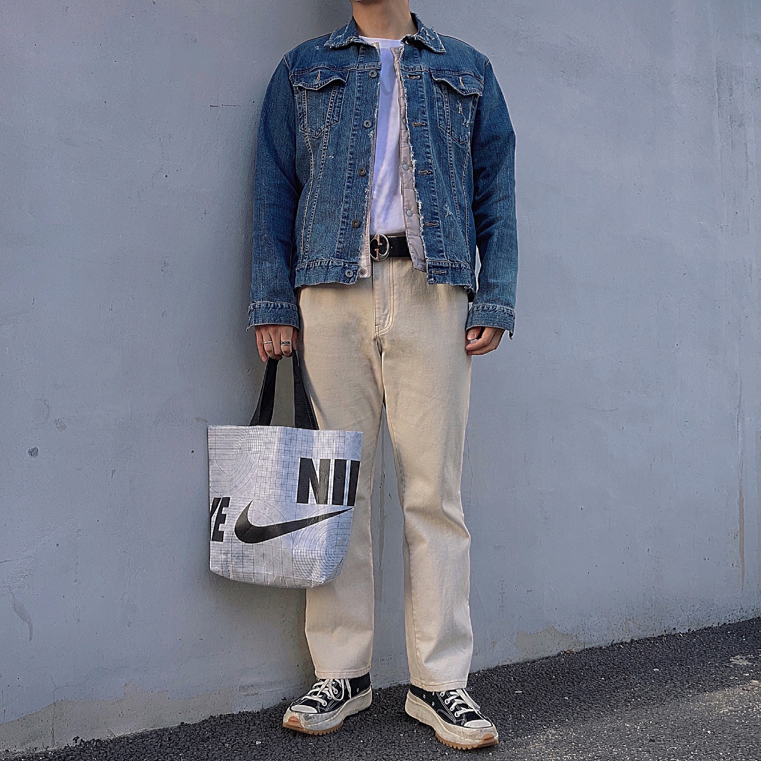 Converse x JW Anderson Run Star Hike Hi Black 착용 스타일