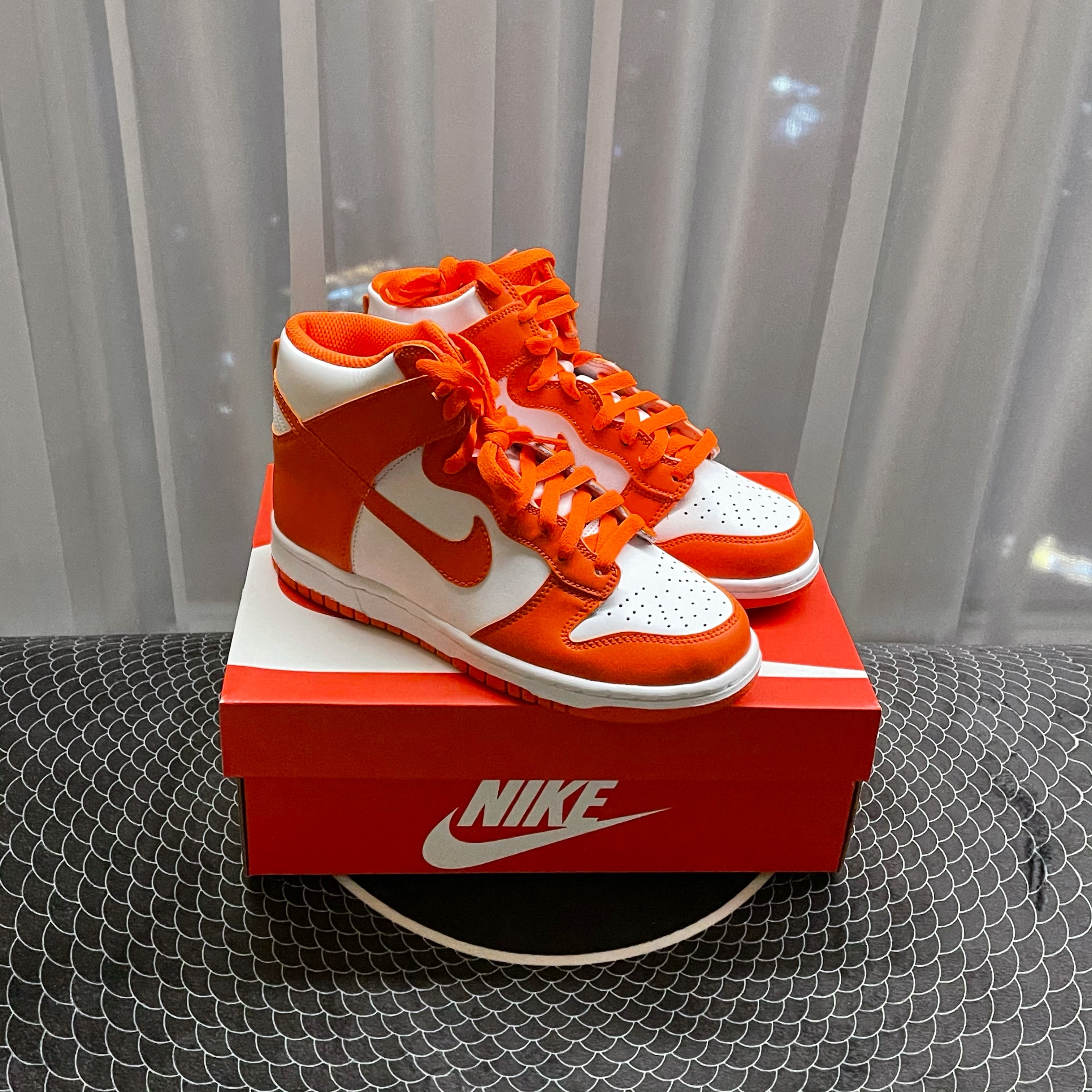 (GS) Nike Dunk High Orange Blaze, Nike Dunk High Retro Orange Blaze 착용 스타일 - 2