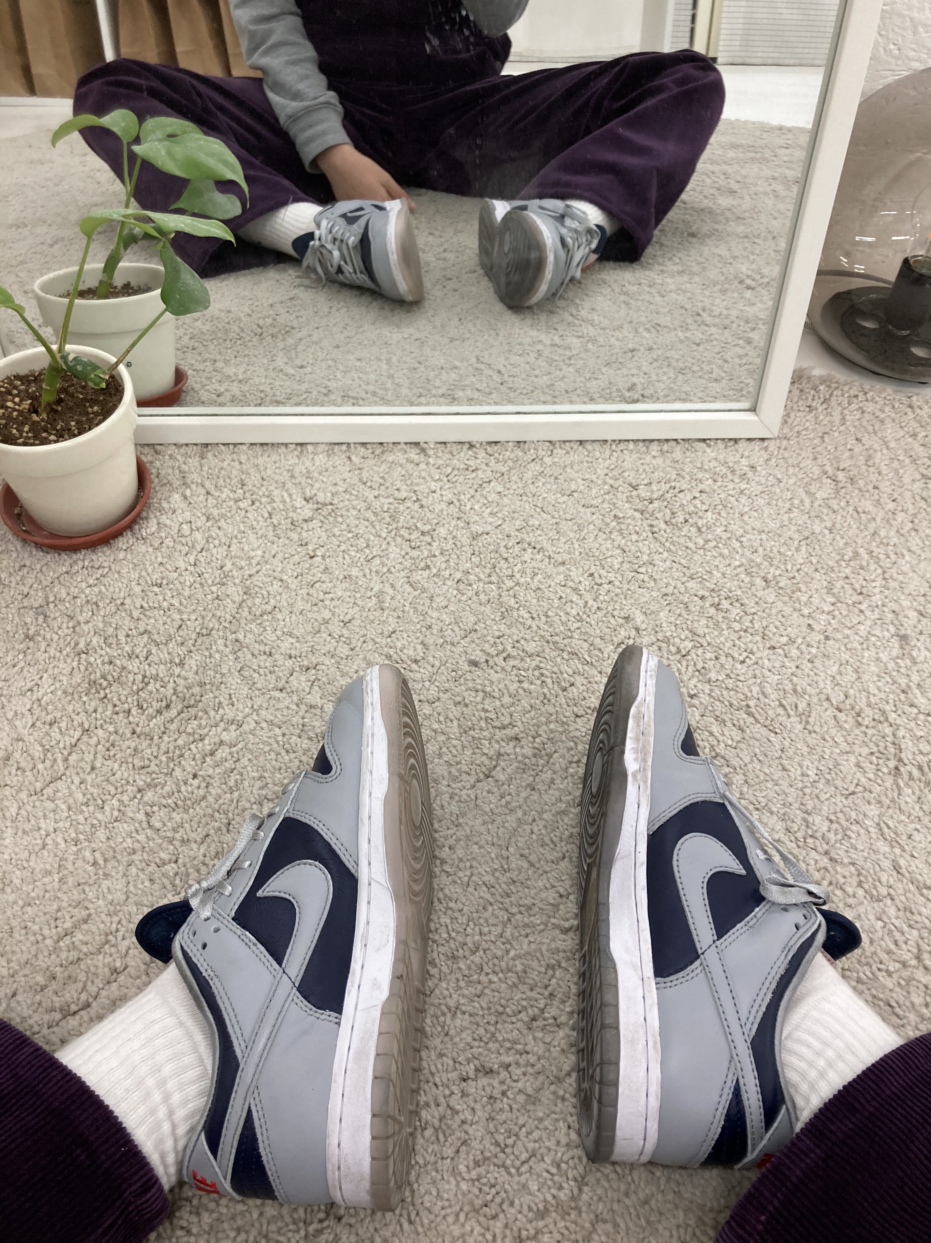 (W) Nike Dunk Low SP College Navy 착용 스타일 - 2