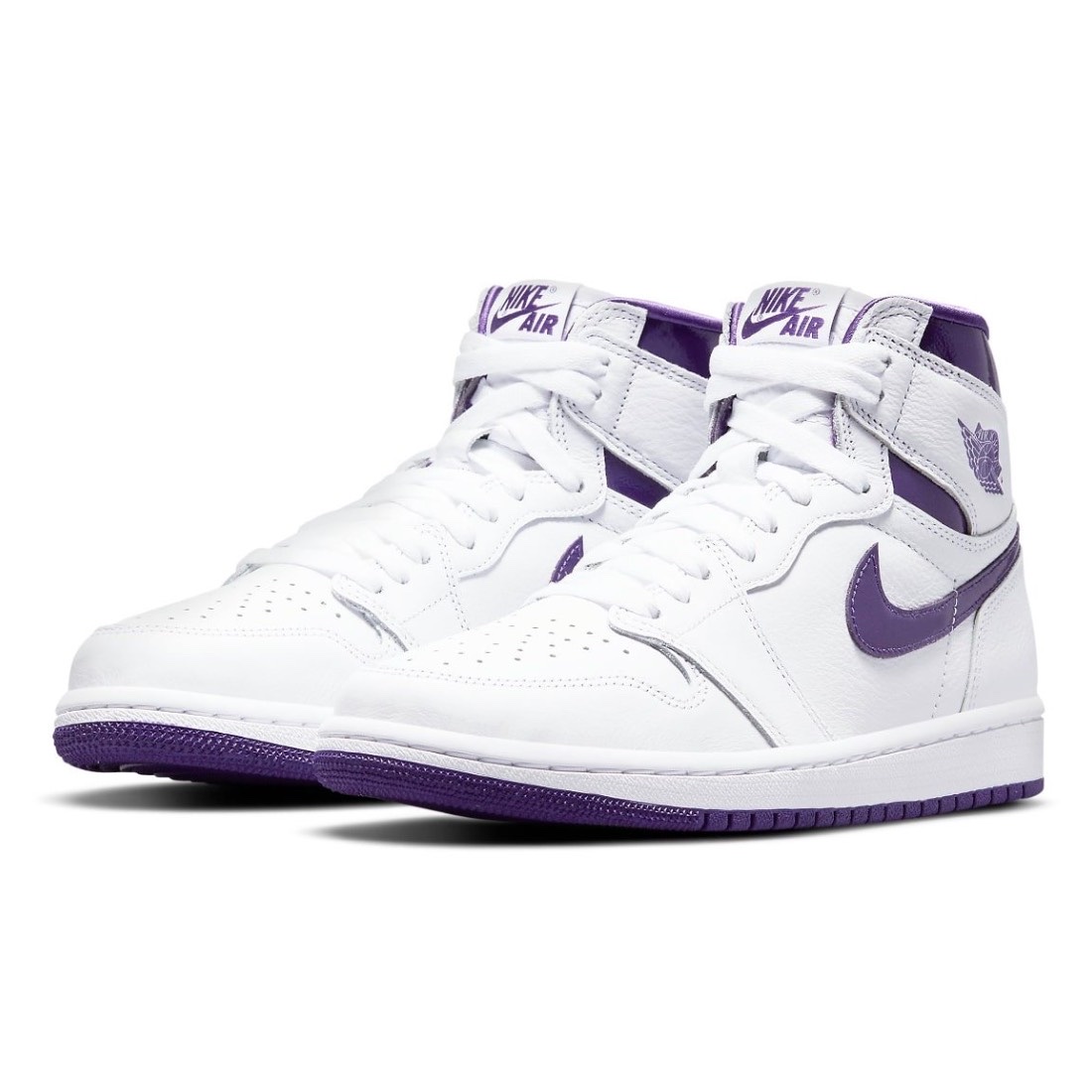 (W) Jordan 1 High OG Court Purple, Jordan 1 Retro High Court Purple 착용 스타일 - 2