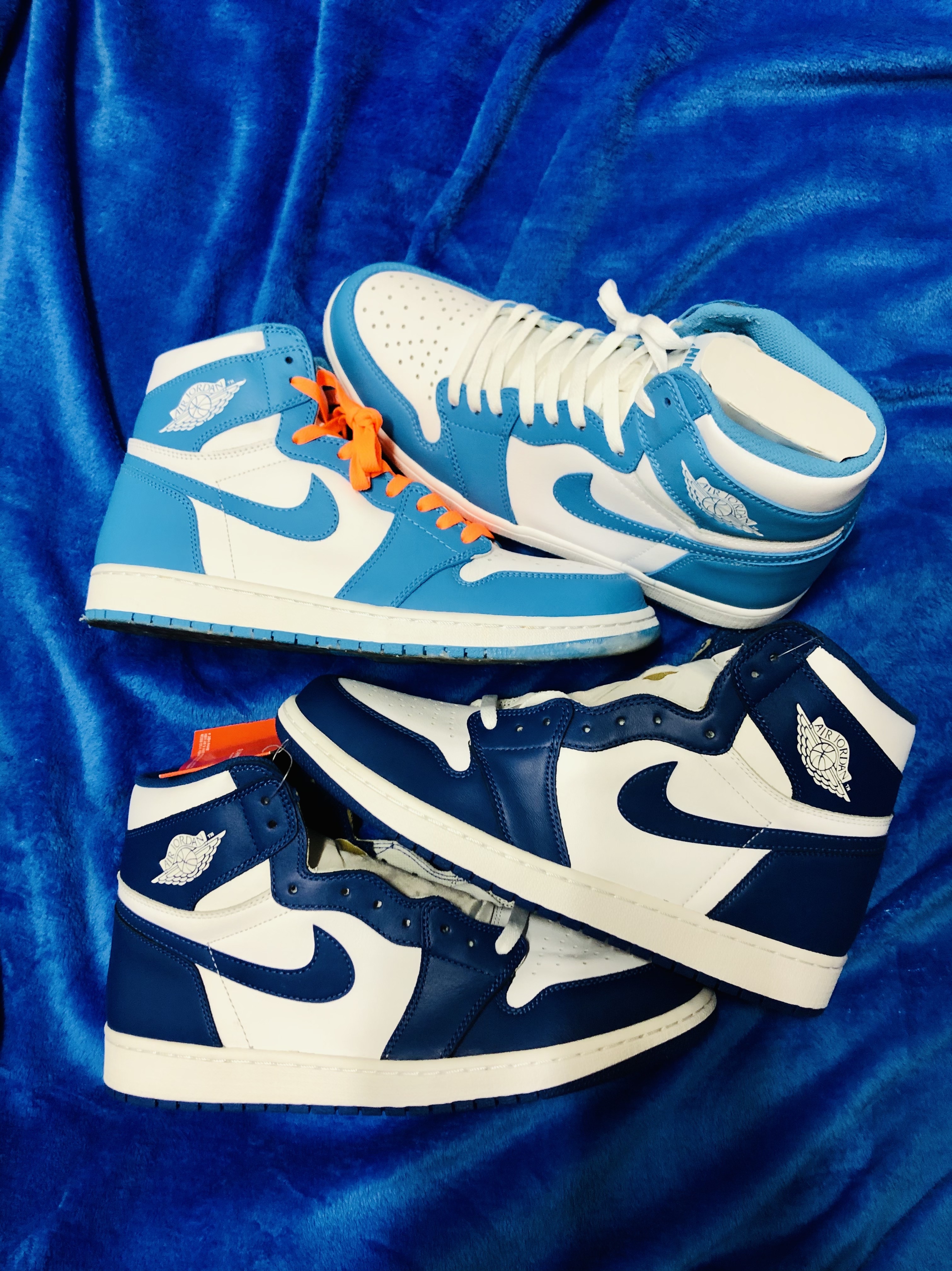 Jordan 1 Retro Storm Blue, Jordan 1 Retro UNC 착용 스타일 - 3