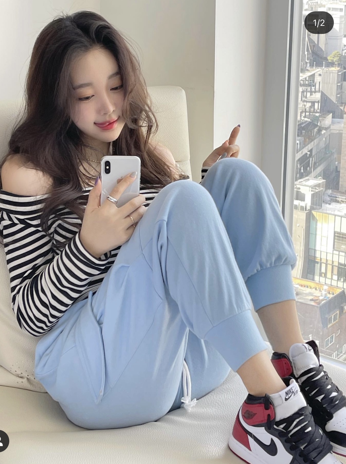 Jordan 1 Retro High OG Black Toe 2016, (GS) Jordan 1 Retro High OG Black Toe 2016 착용 스타일