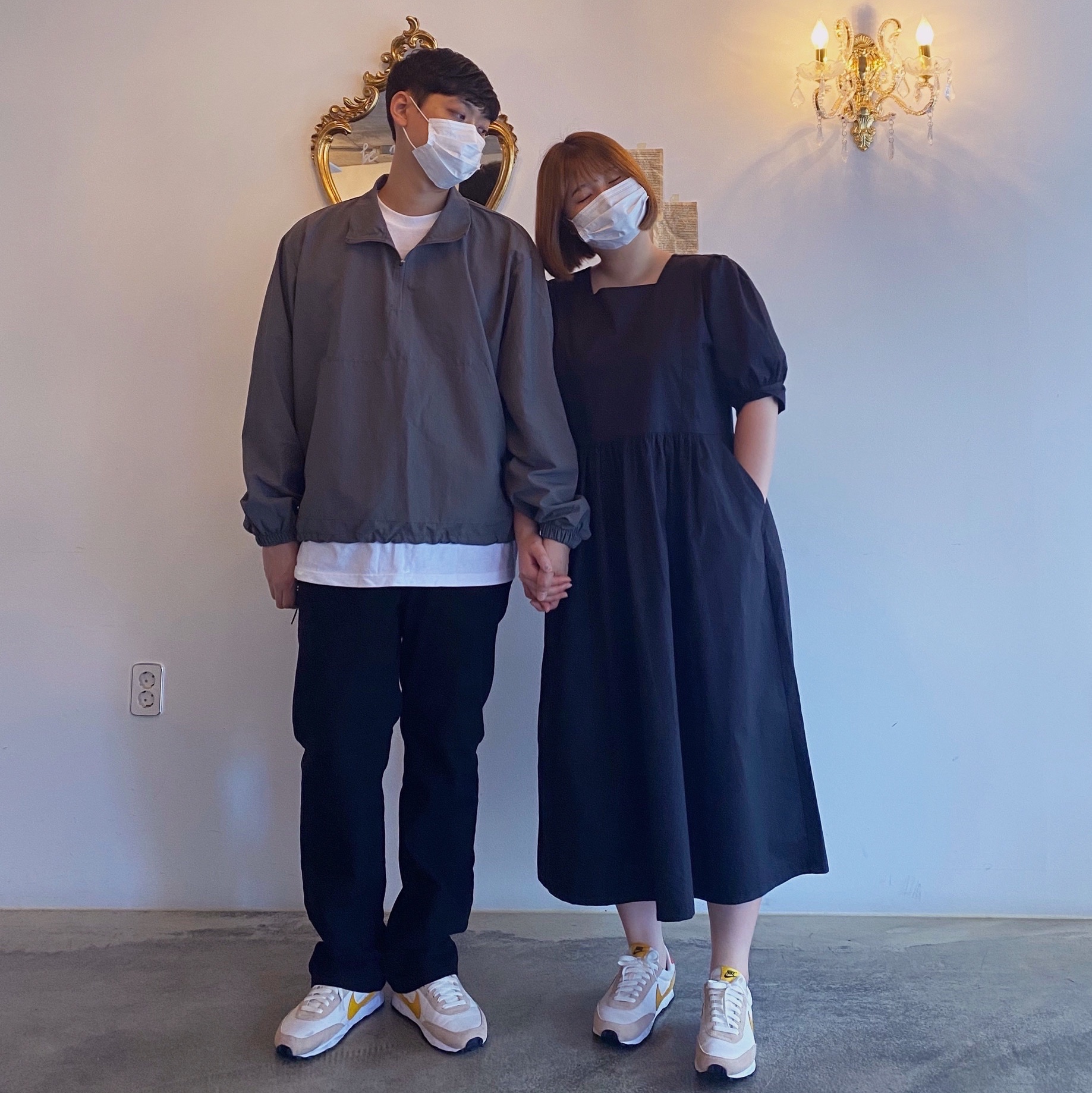 (W) Nike Daybreak Pale Ivory 착용 스타일