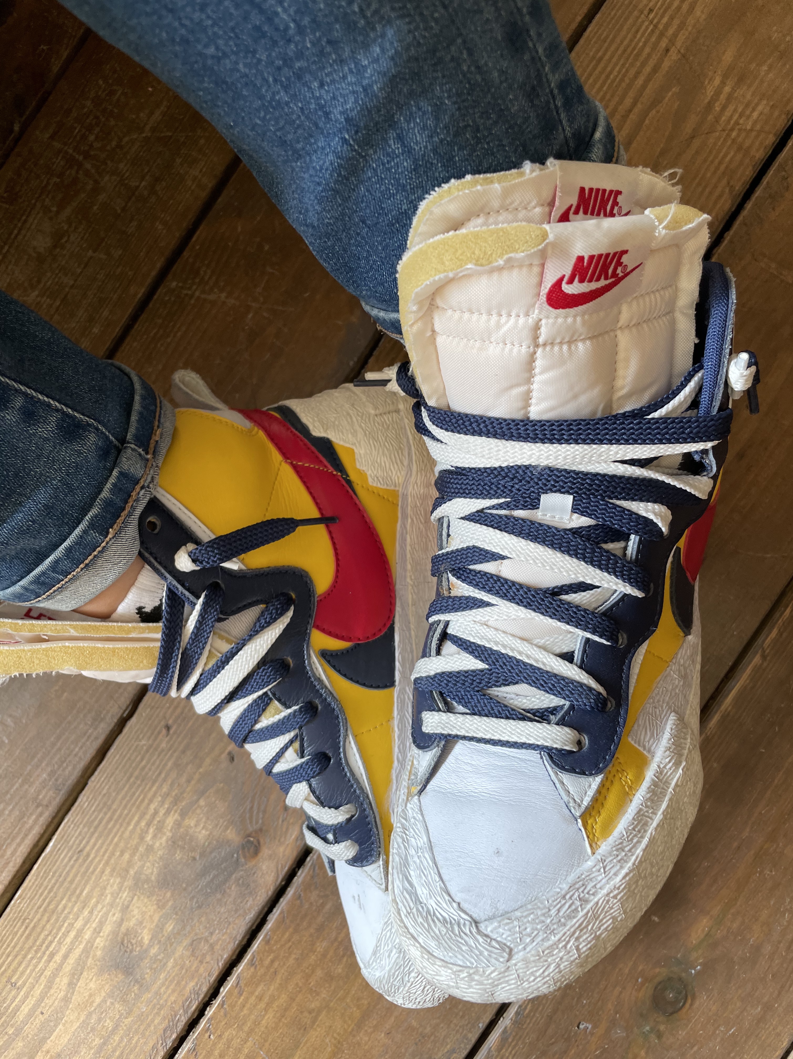 Nike x Sacai Blazer Mid Snow Beach 착용 스타일