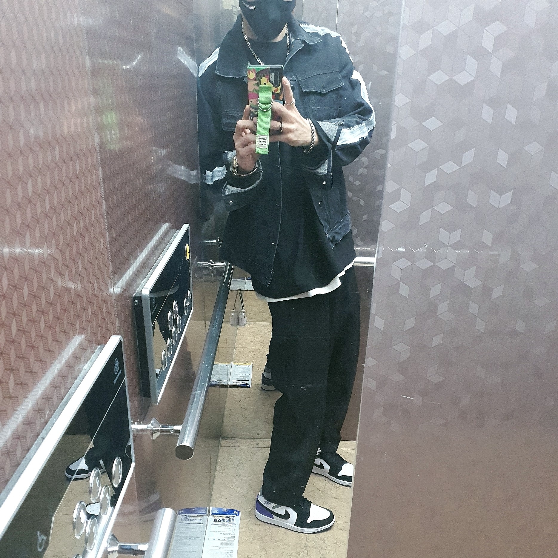 Jordan 1 Mid SE Court Purple 착용 스타일