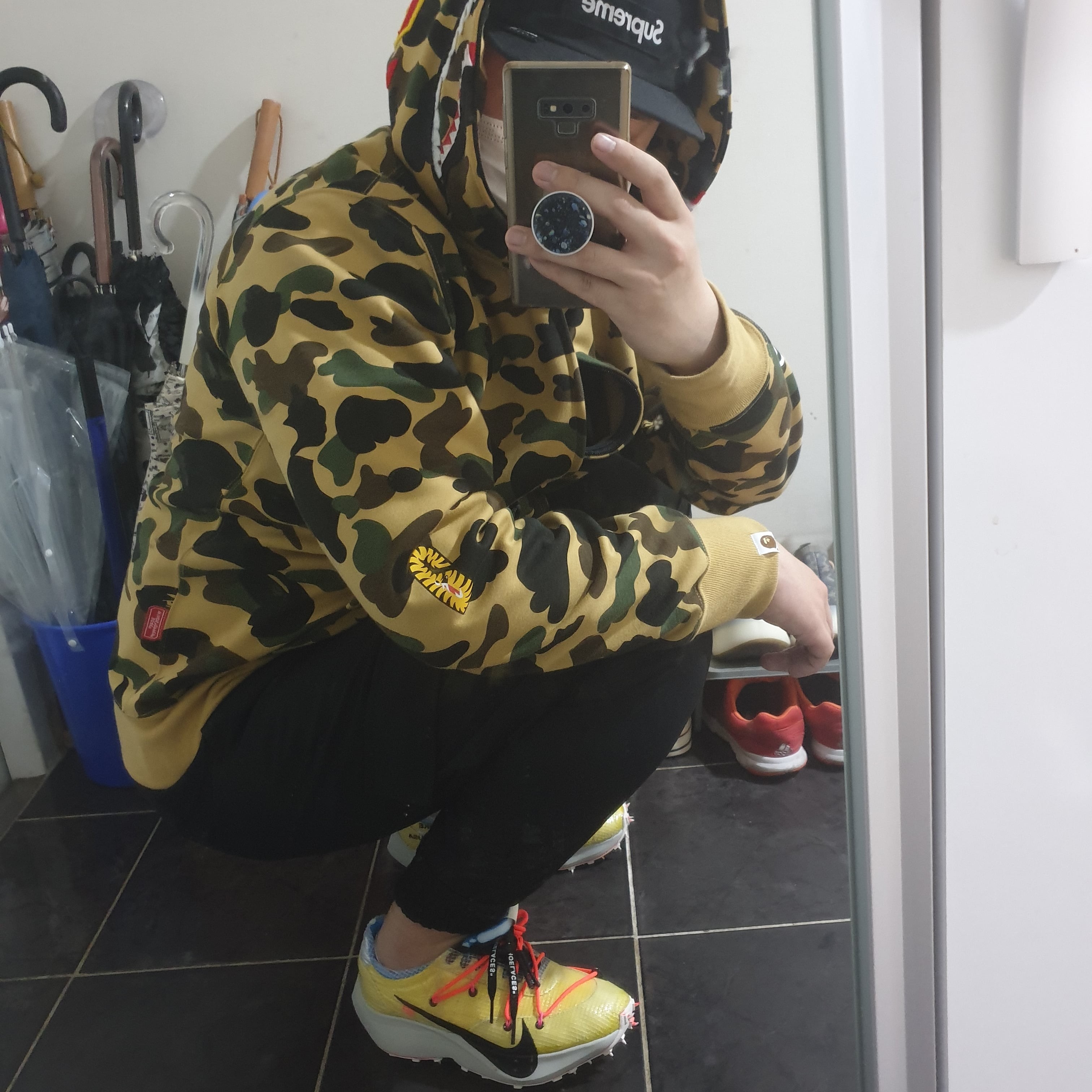 (W) Nike x Off-White Vapor Street Tour Yellow 착용 스타일
