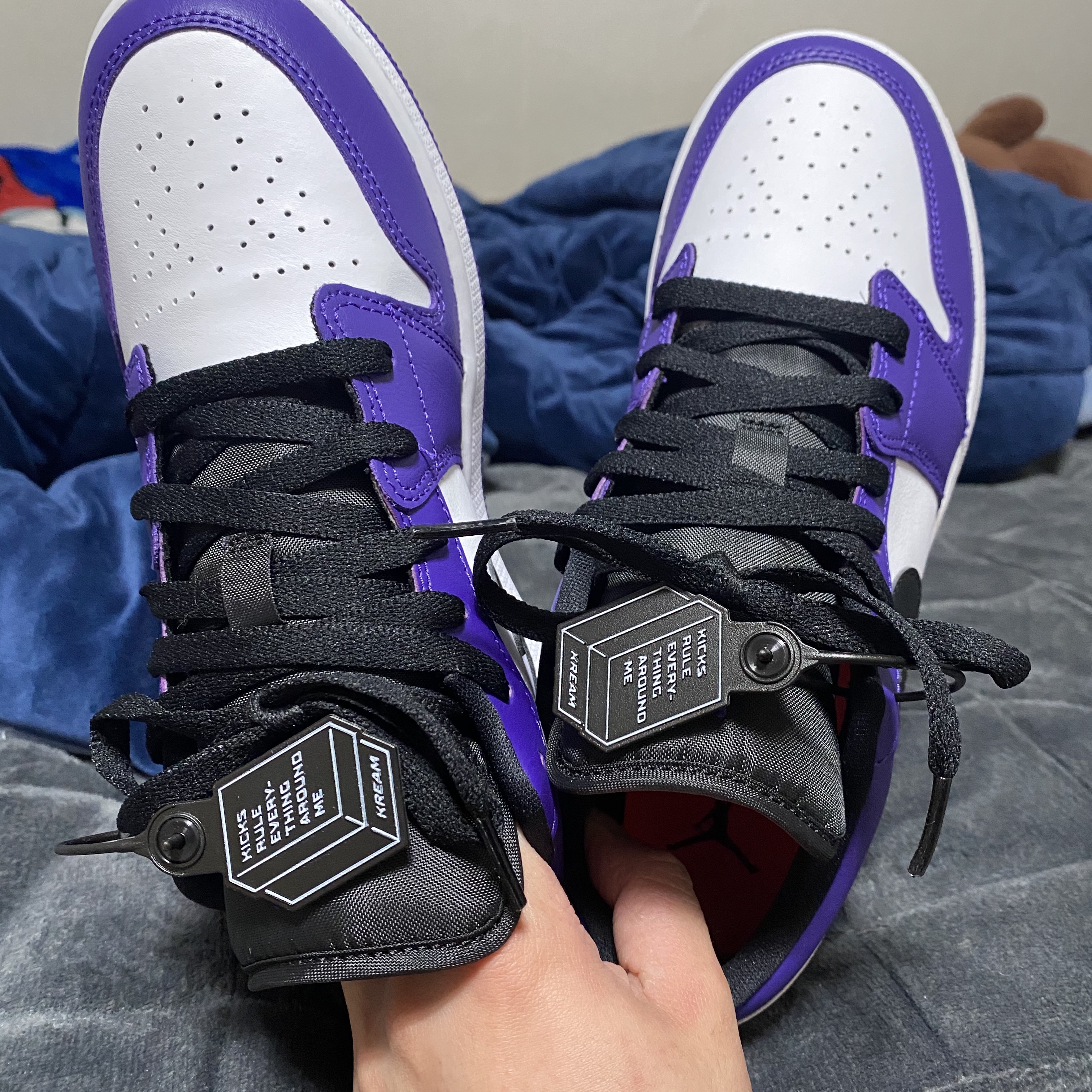 (GS) Jordan 1 Low Court Purple 2020 착용 스타일 - 4