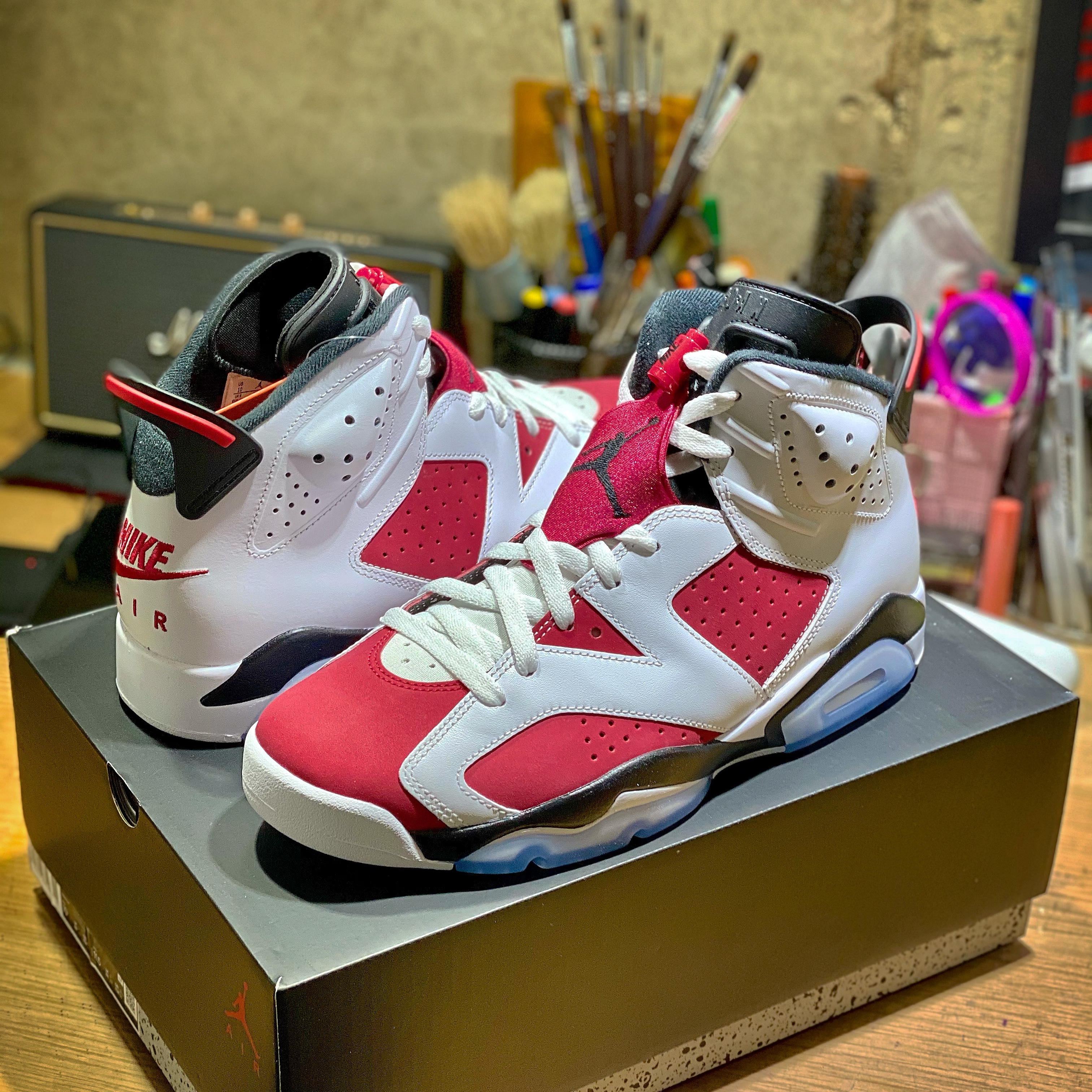 Jordan 6 Retro Carmine 2021 착용 스타일 - 1