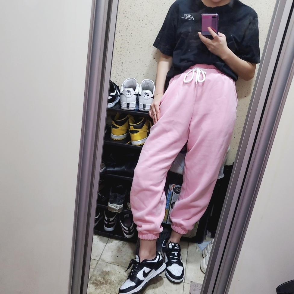 (W) Nike Dunk Low Black 착용 스타일
