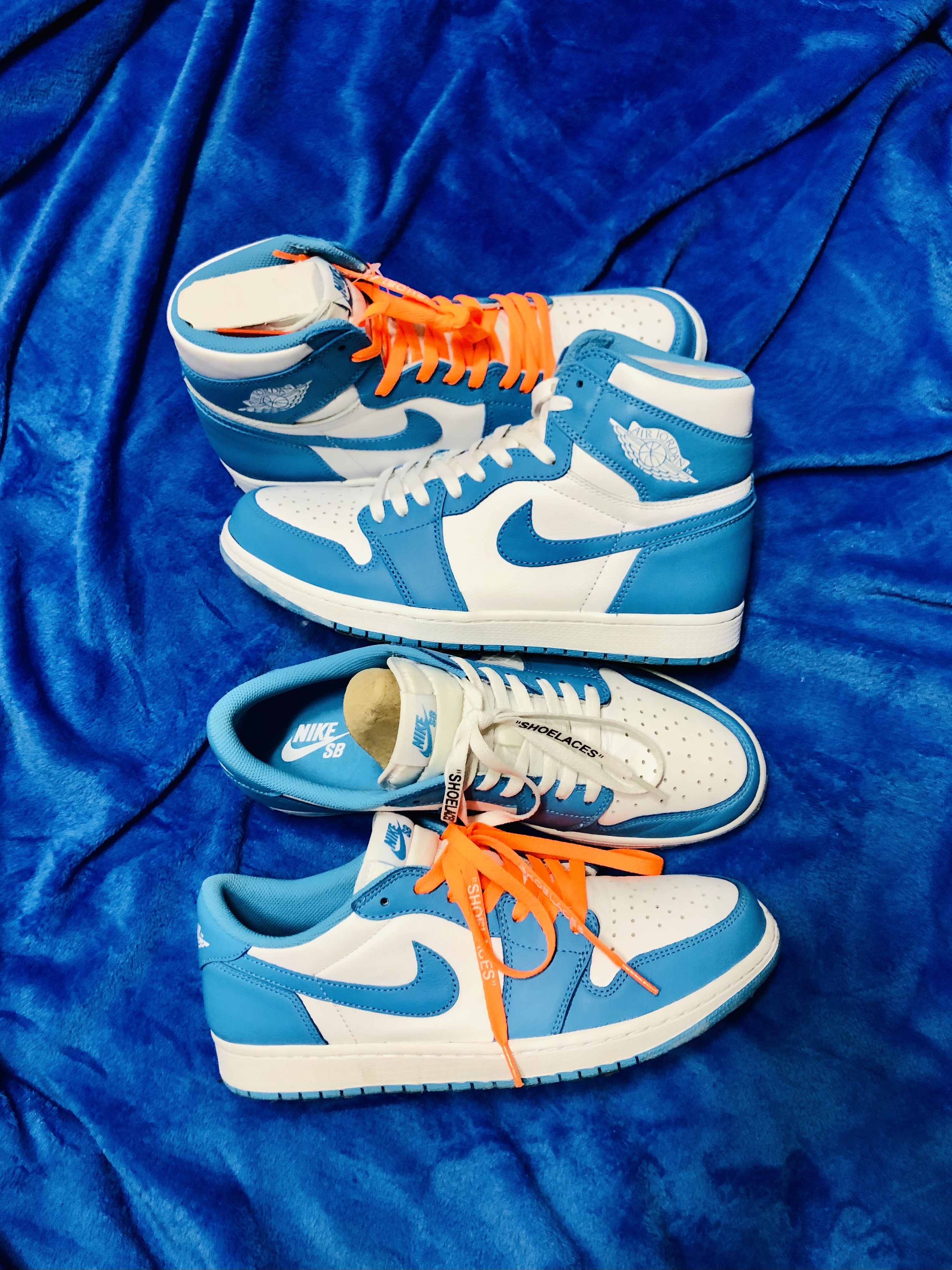 Jordan 1 Low SB UNC, Jordan 1 Retro UNC ์ฐฉ์ฉ ์คํ์ผ - 2
