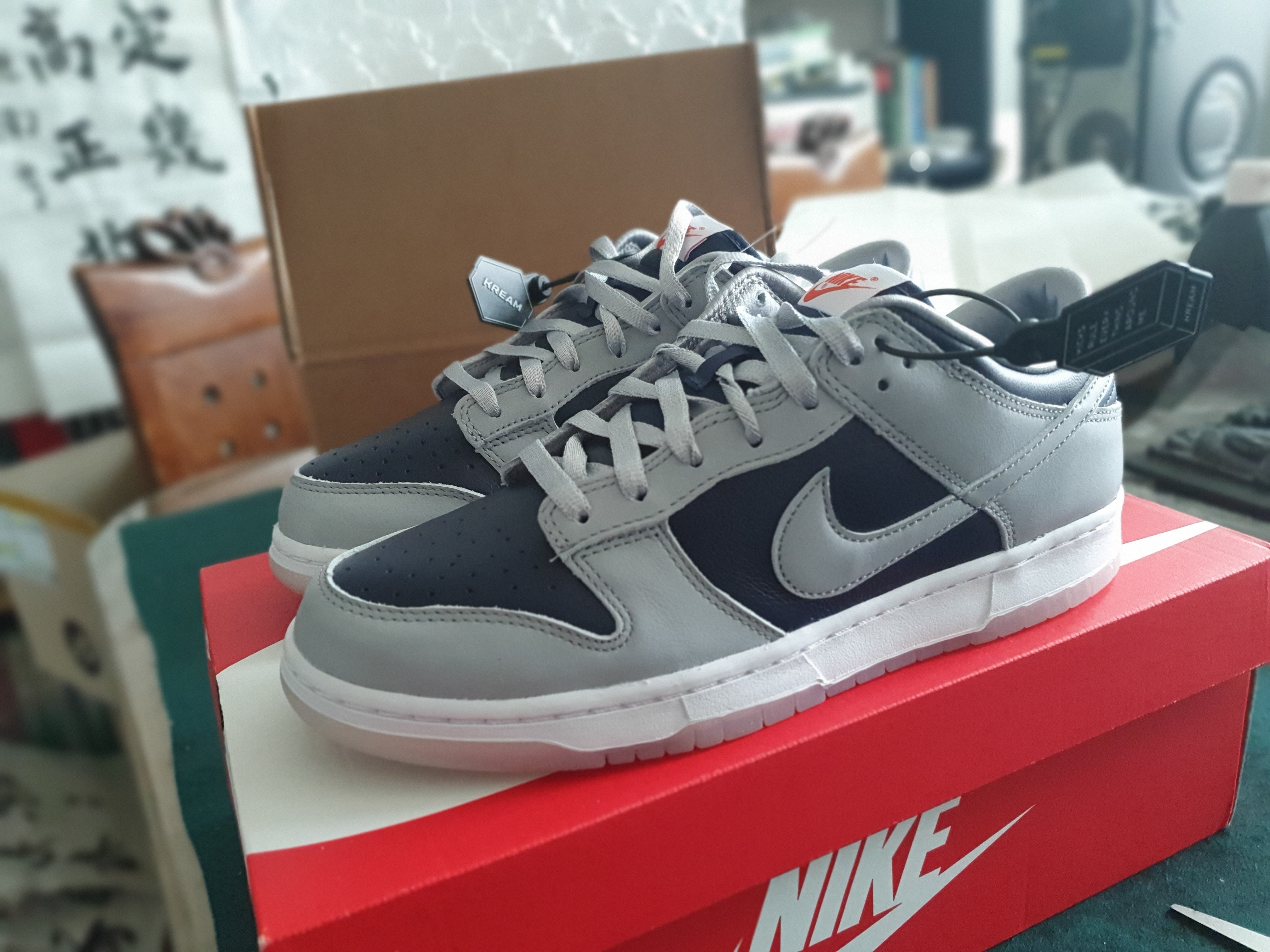 (W) Nike Dunk Low SP College Navy 착용 스타일 - 1