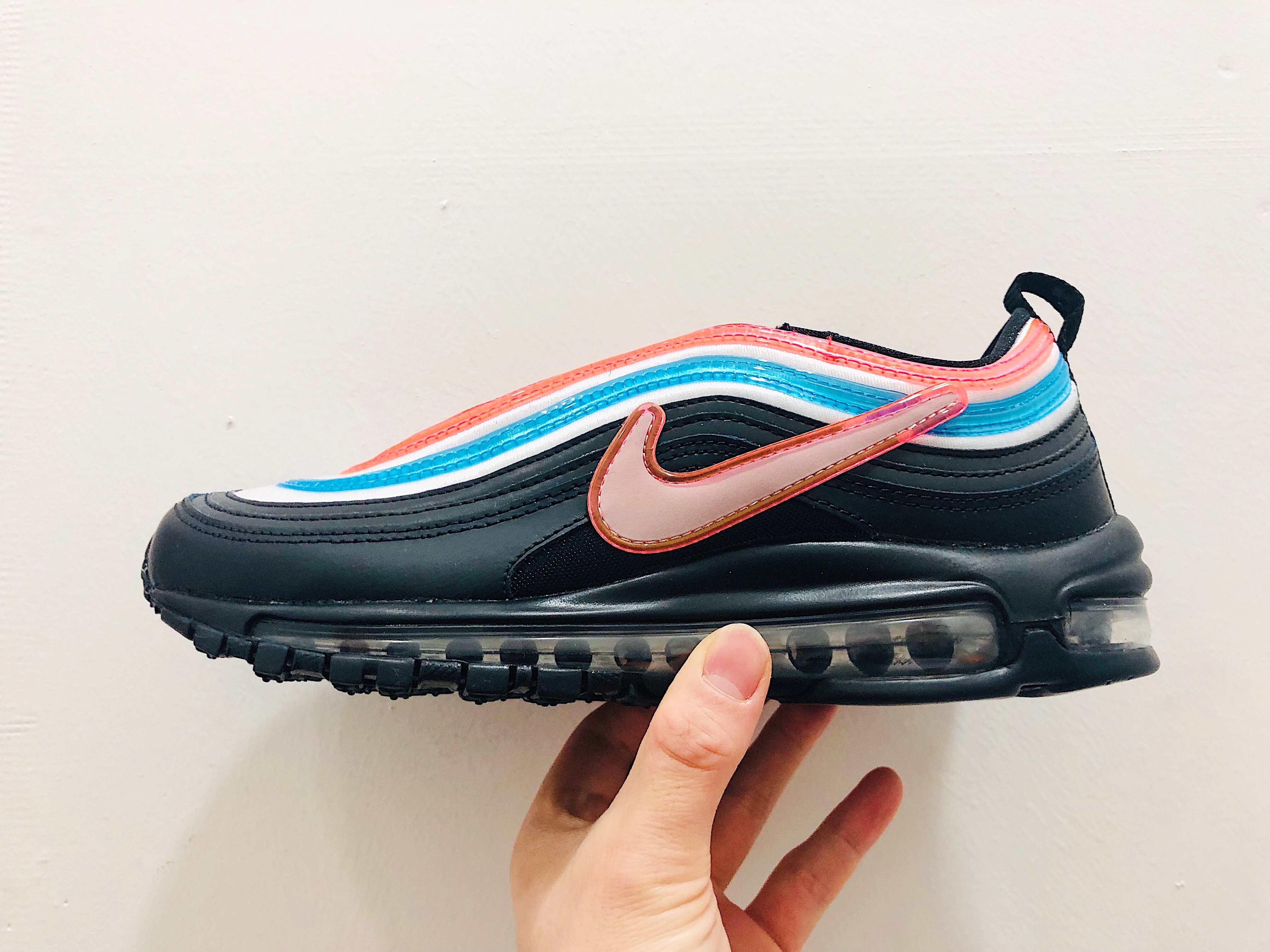Nike Air Max 95 OG Neon Yellow 2020, (W) Nike Air Max 95 Grape 2018 착용 스타일 - 5