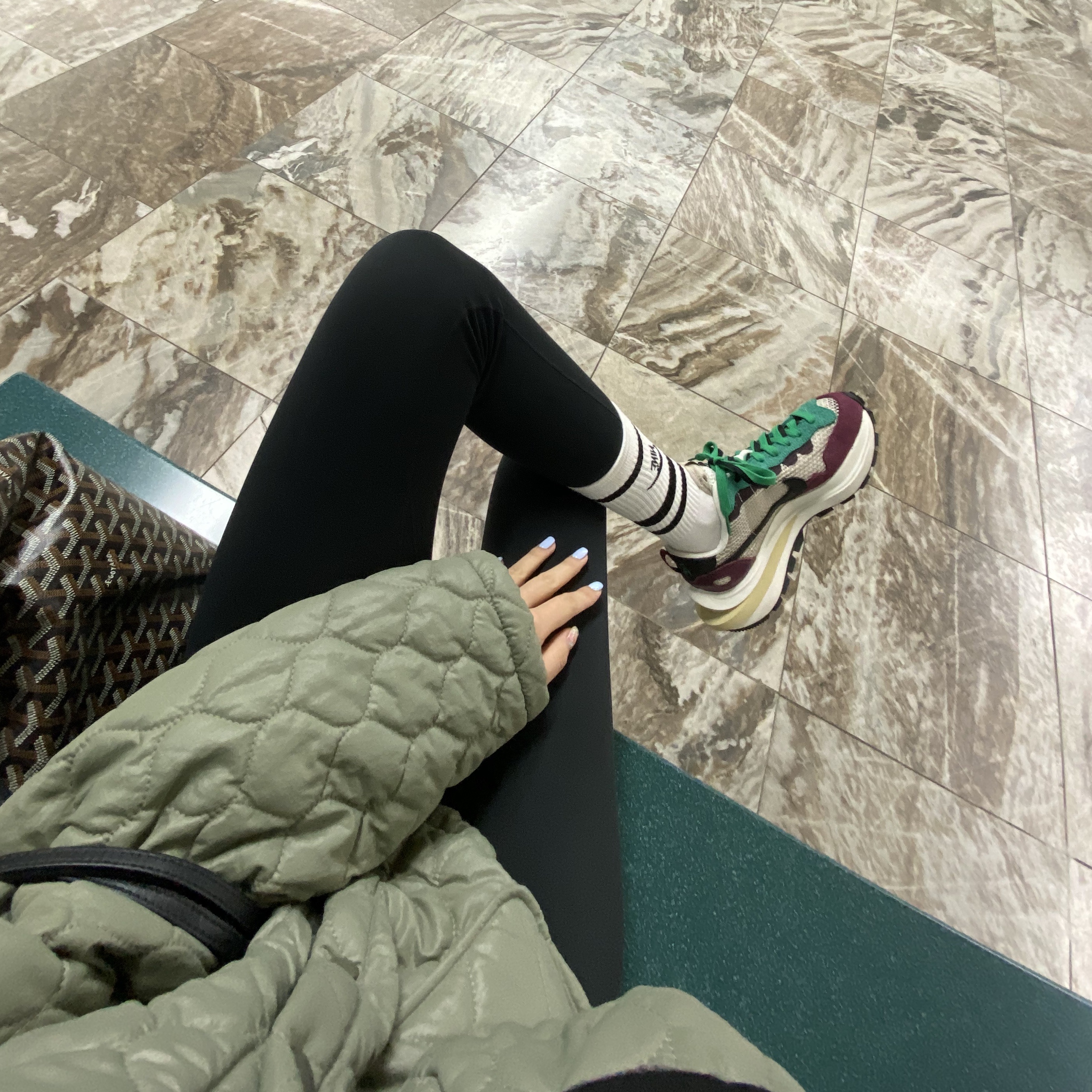 Nike x Sacai VaporWaffle String & Black Villain Red 착용 스타일