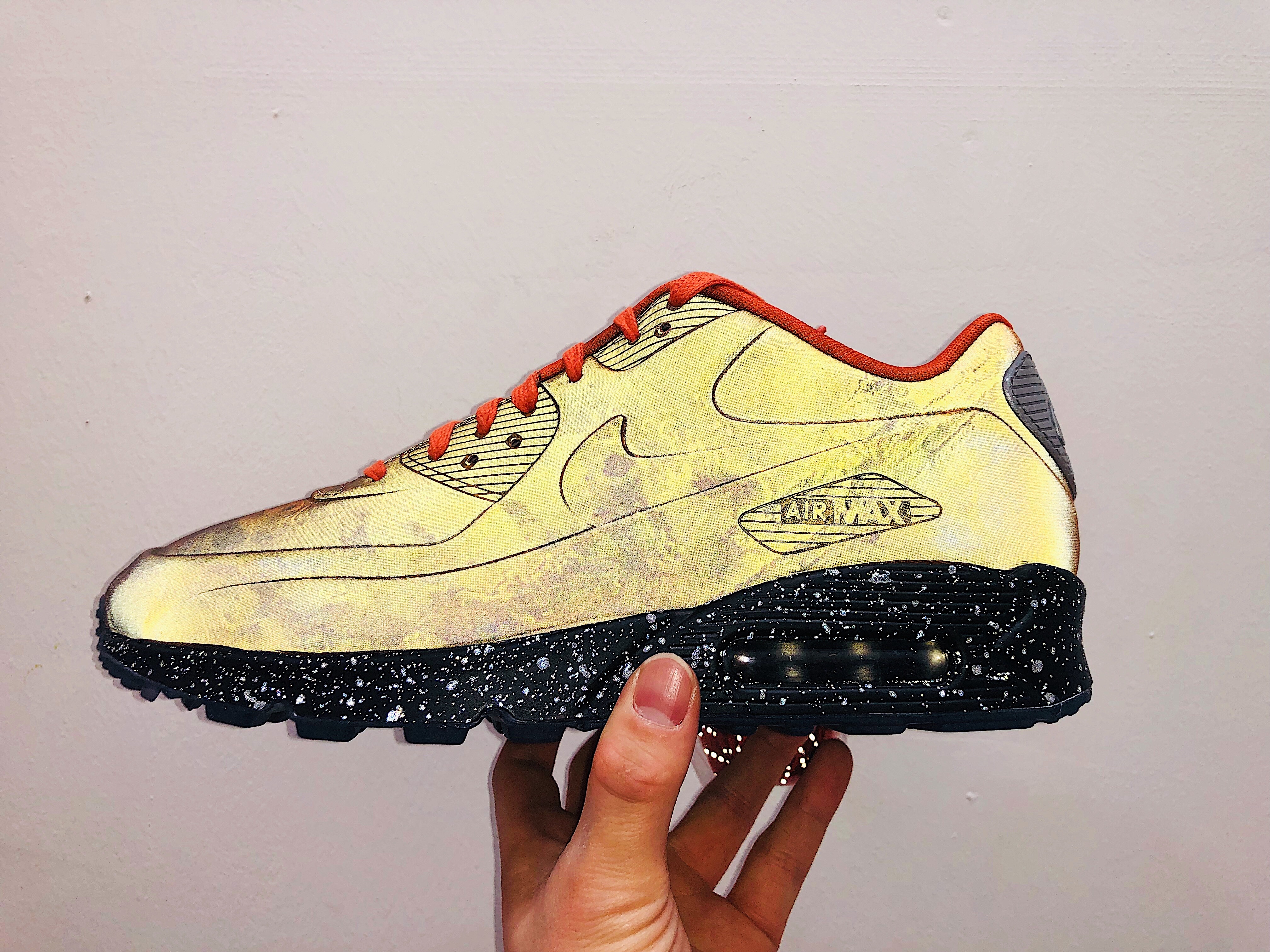 Nike x Denham Air Max 90 Infrared, Nike Air Max 90 Mars Landing 착용 스타일 - 2