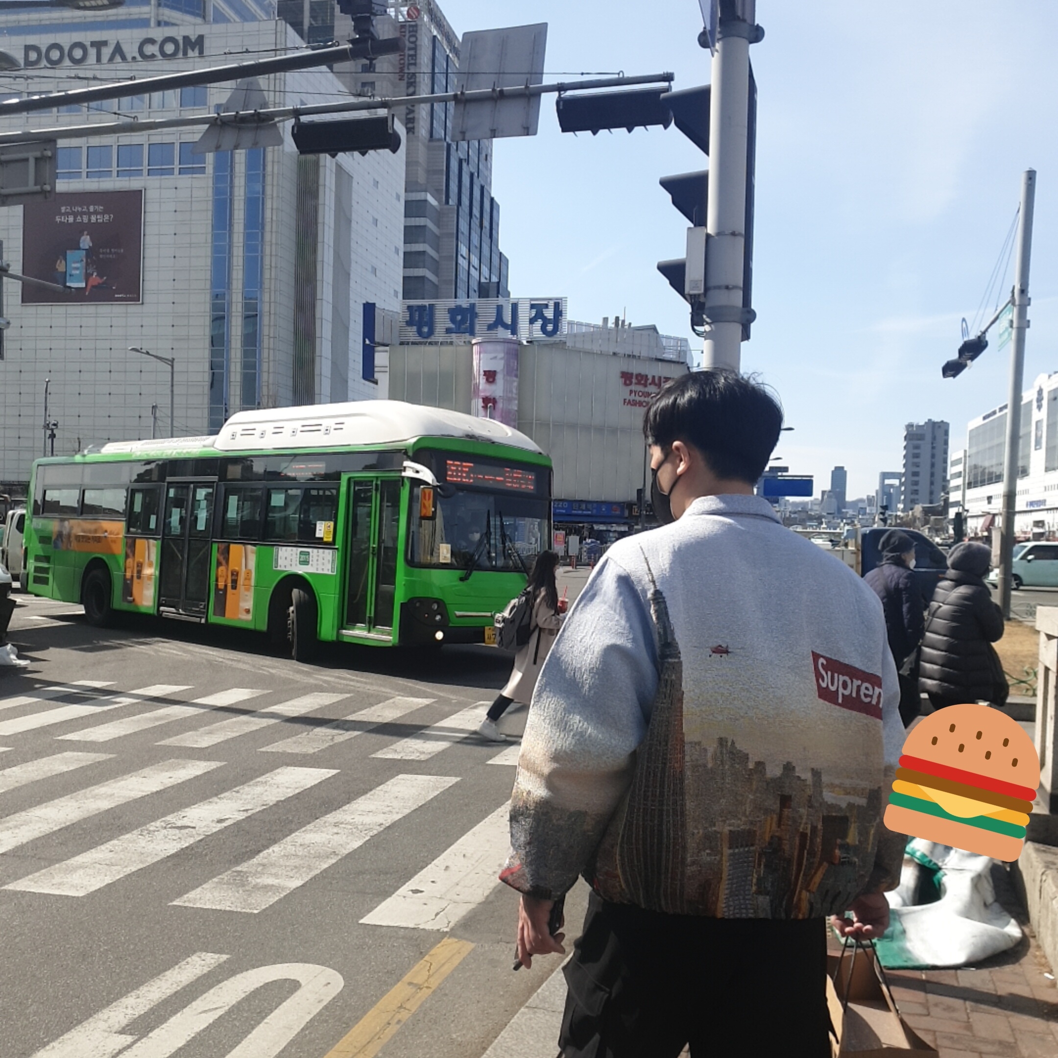 Supreme Aerial Tapestry Harrington Jacket - 20FW 착용 스타일