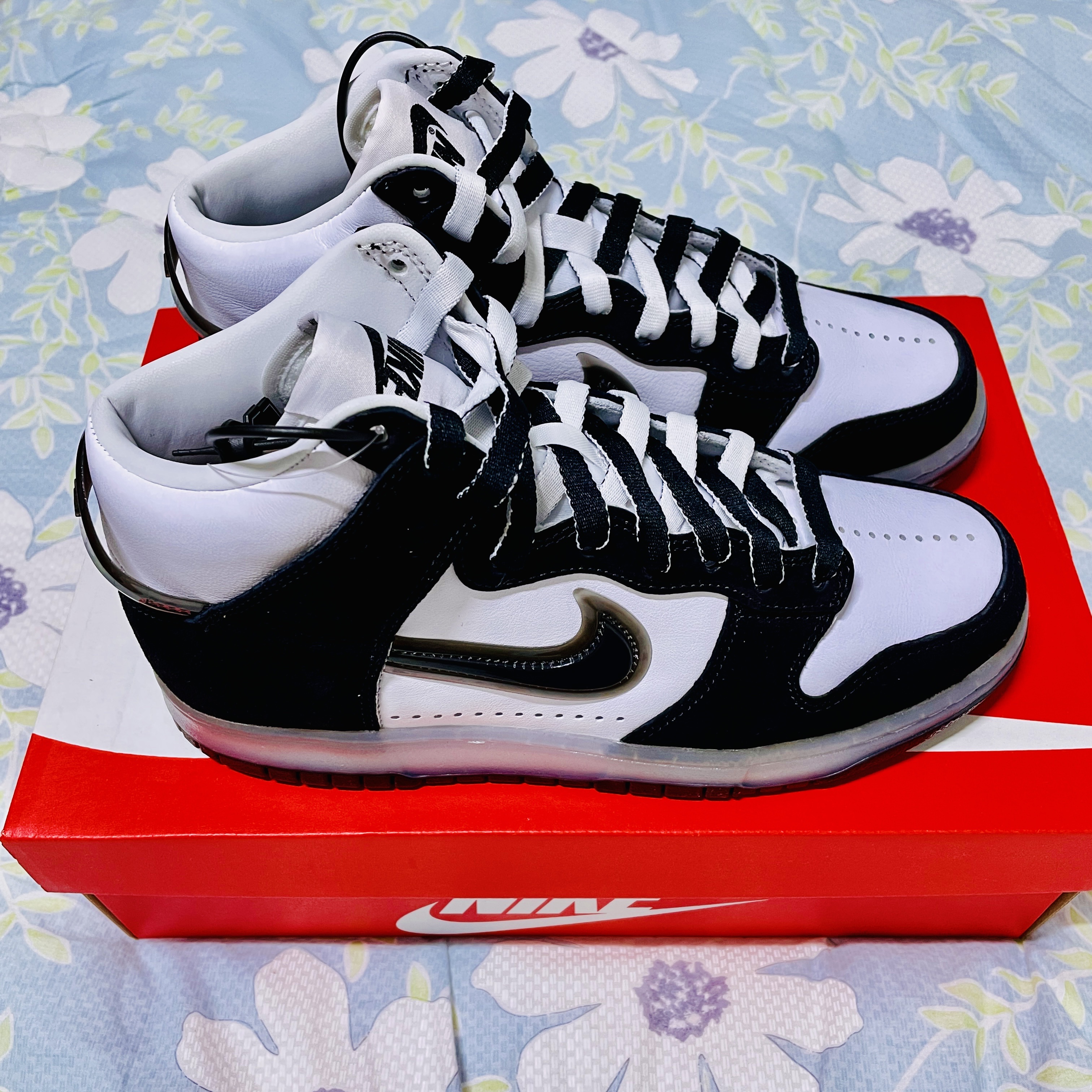 Nike x Slam Jam Dunk High SP Clear Black 착용 스타일 - 4