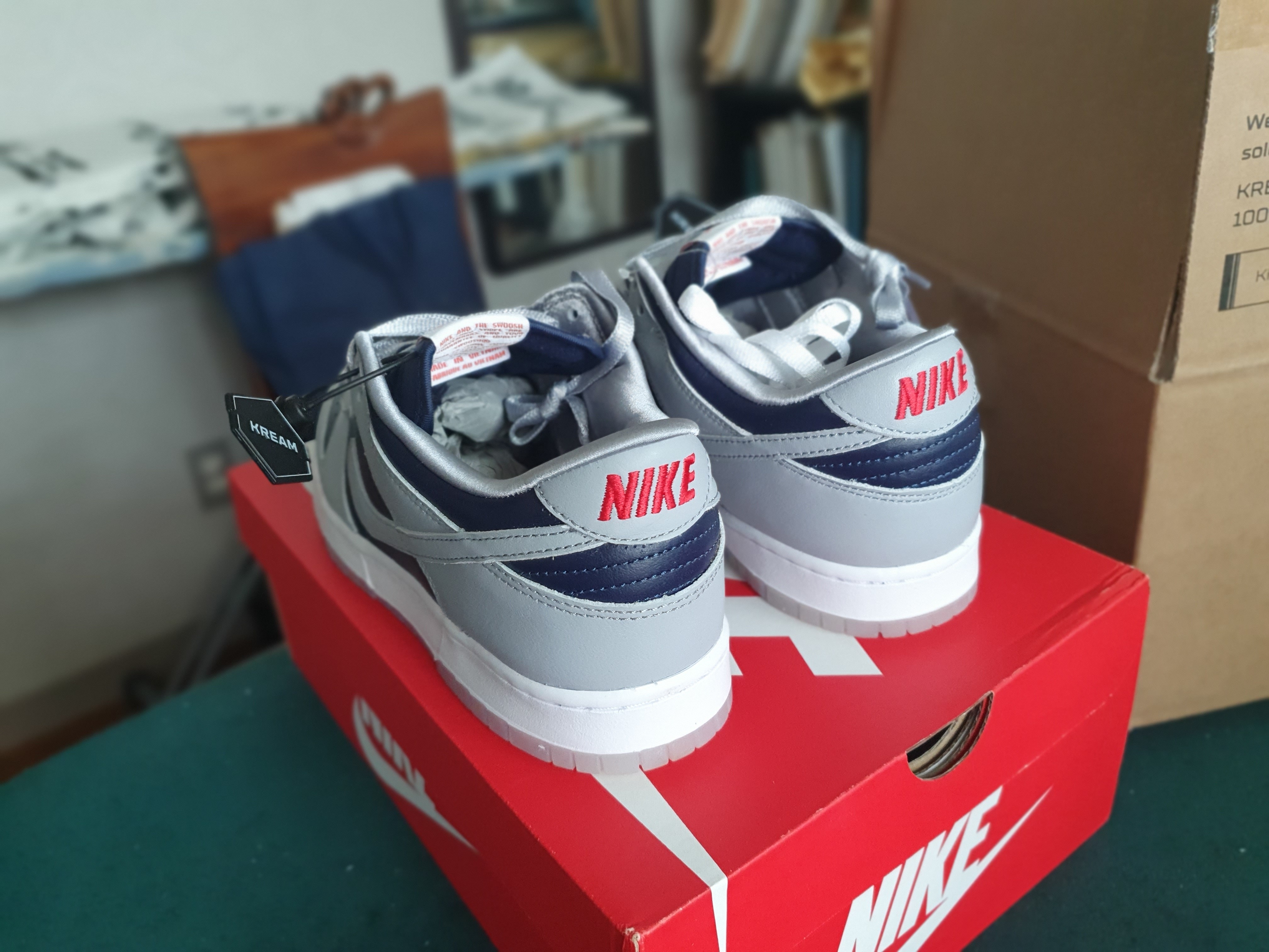 (W) Nike Dunk Low SP College Navy 착용 스타일 - 2