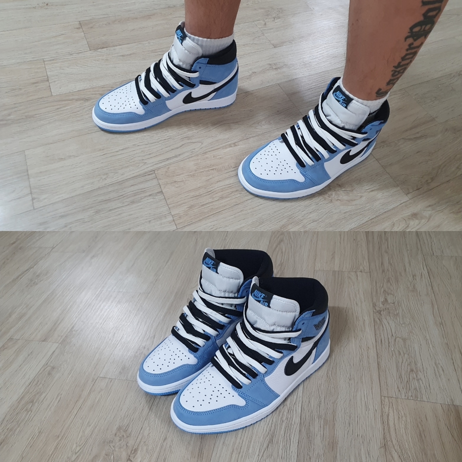 Jordan 1 Retro High OG University Blue 착용 스타일