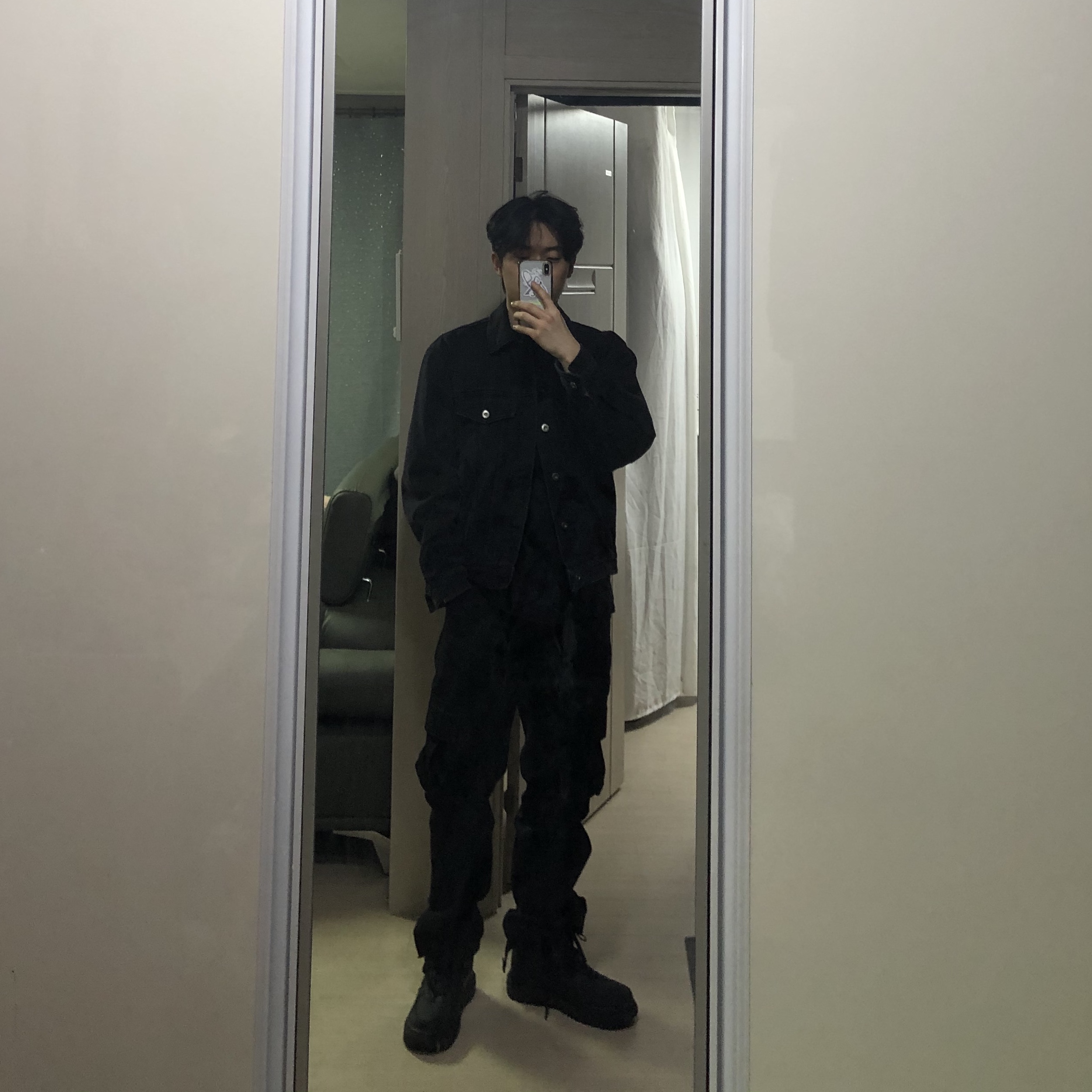 Nike Air Force 1 Boot Black Anthracite 착용 스타일