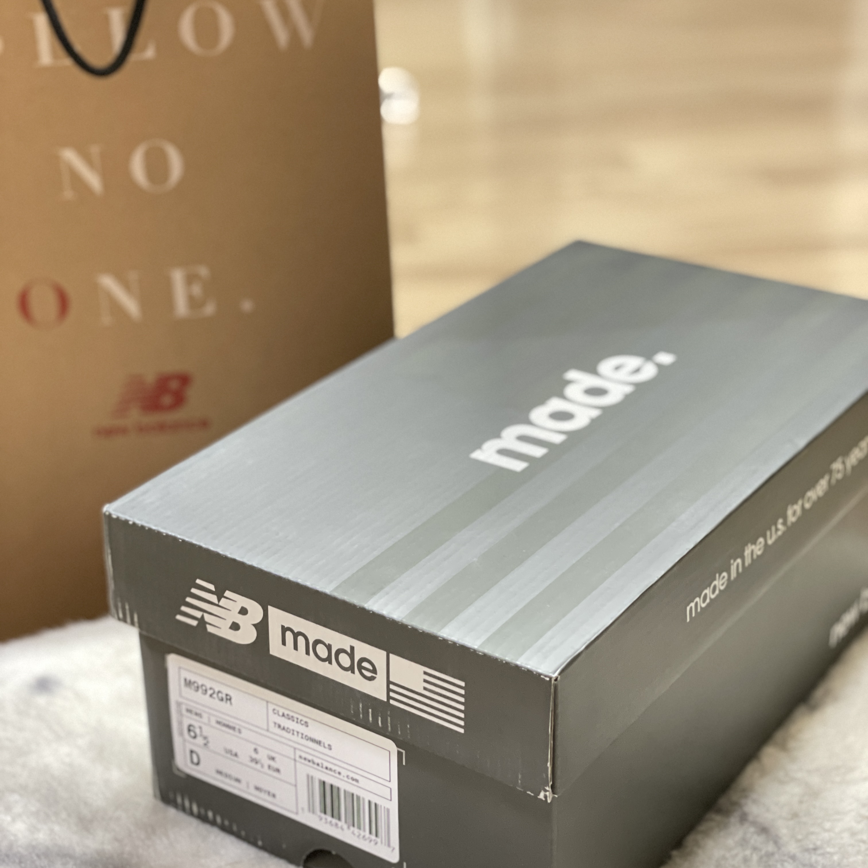 New Balance 992 Made in USA Grey - D Standard 착용 스타일 - 5