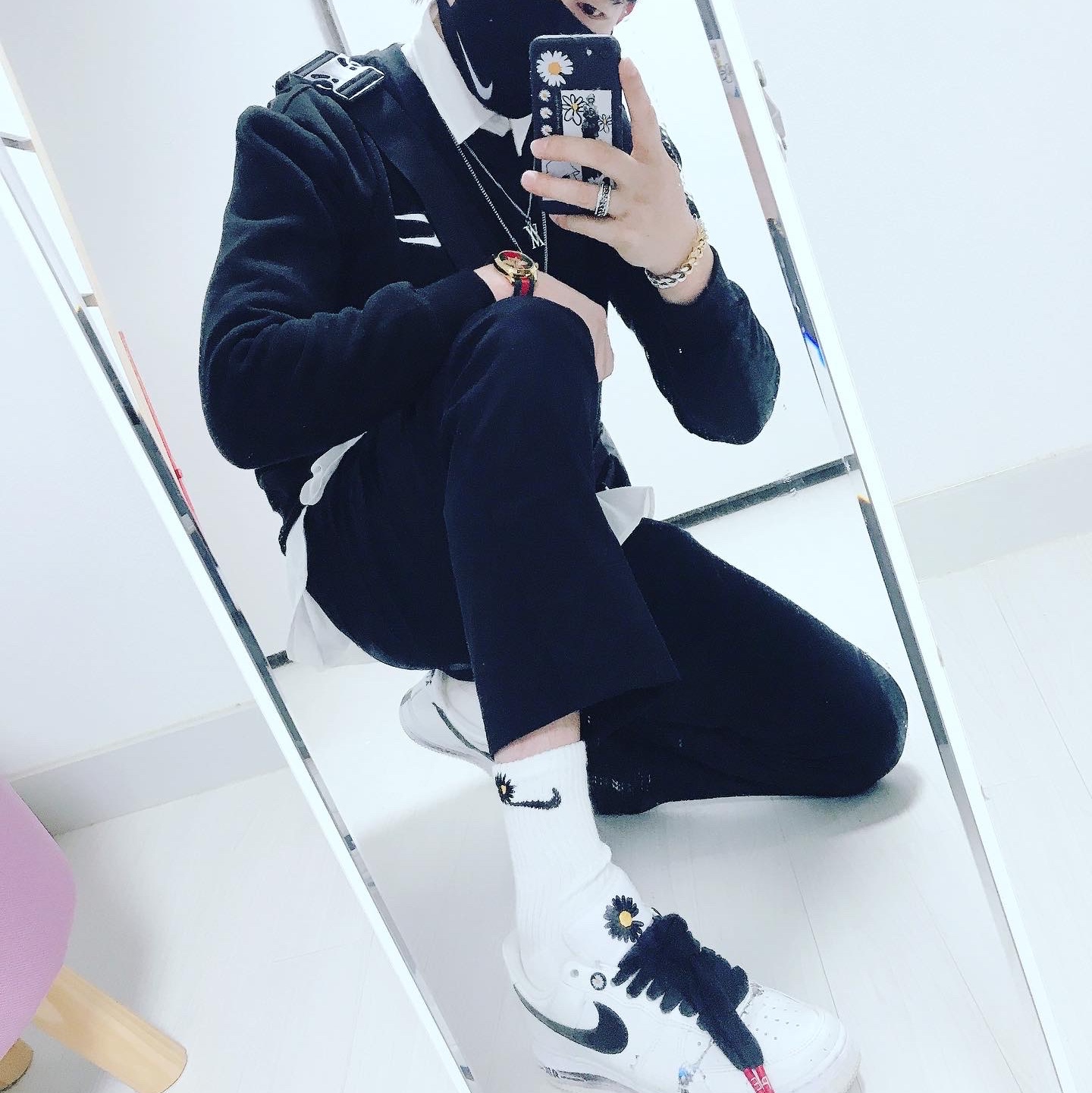 Nike x Peaceminusone Air Force 1 Low Para-Noise 2.0 착용 스타일 - 2