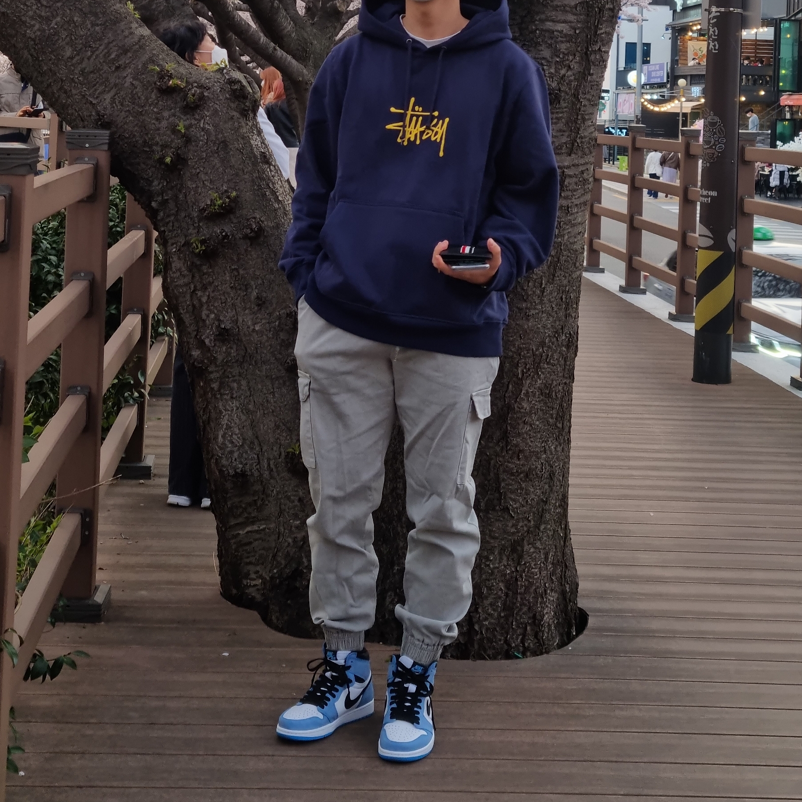 Jordan 1 Retro High OG University Blue 착용 스타일
