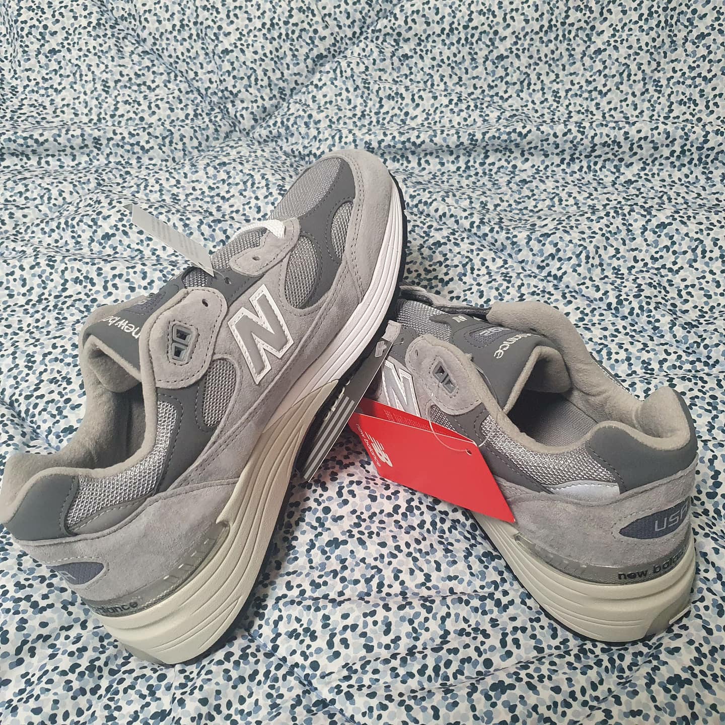 New Balance 992 Made in USA Grey - D Standard 착용 스타일 - 2